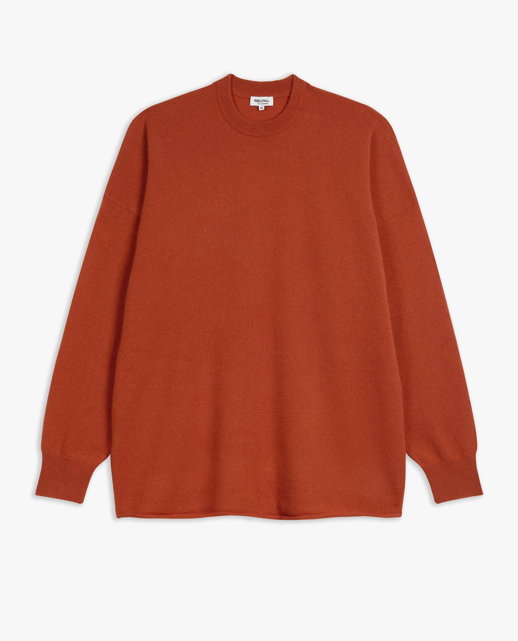 Image 2 of 4 showing Rise & Fall's finest cashmere sweatshirt, colour: rust.