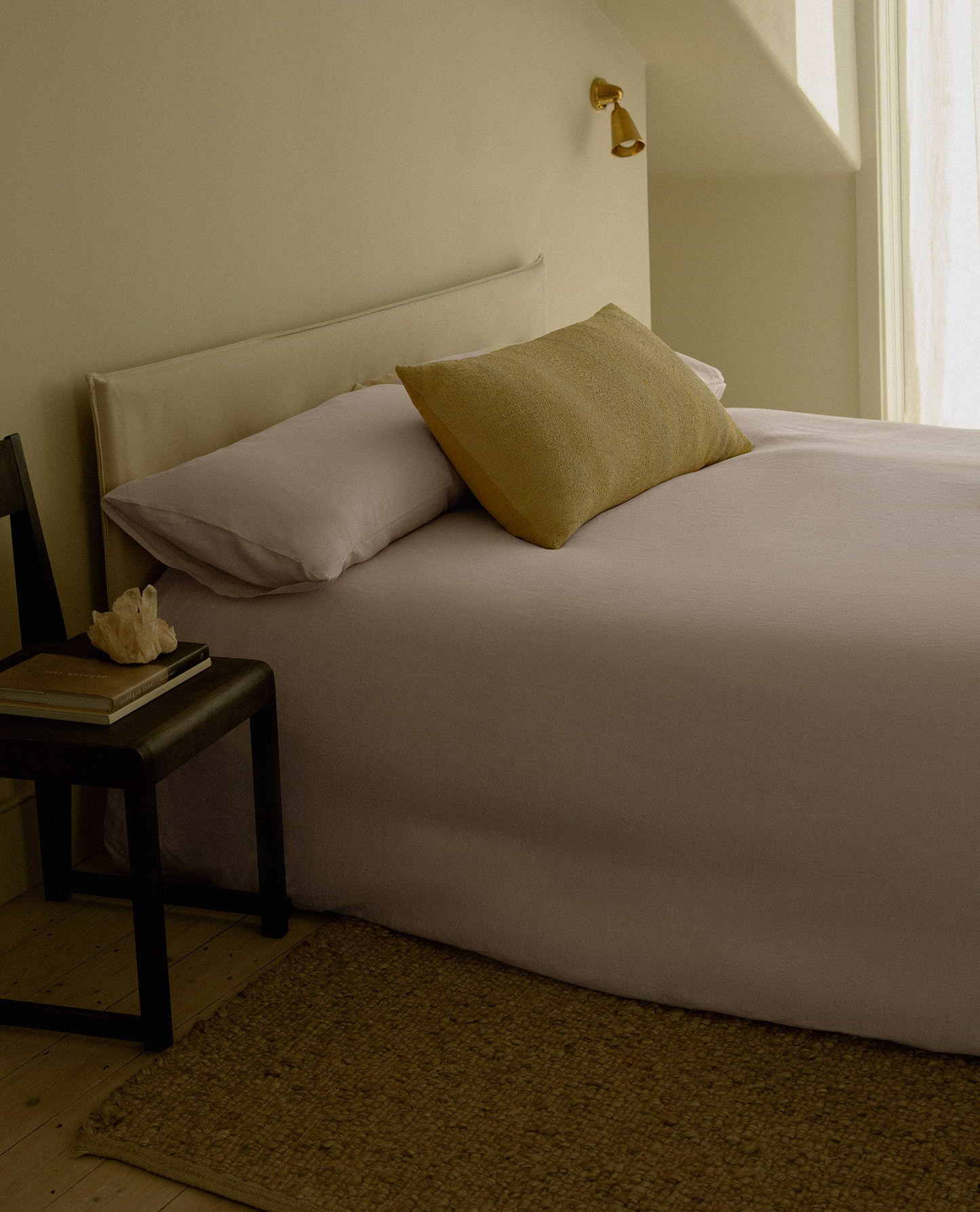 Image 2 of 6 showing House of Grey European Flax™ Linen Duvet Cover, colour: bruised peach.