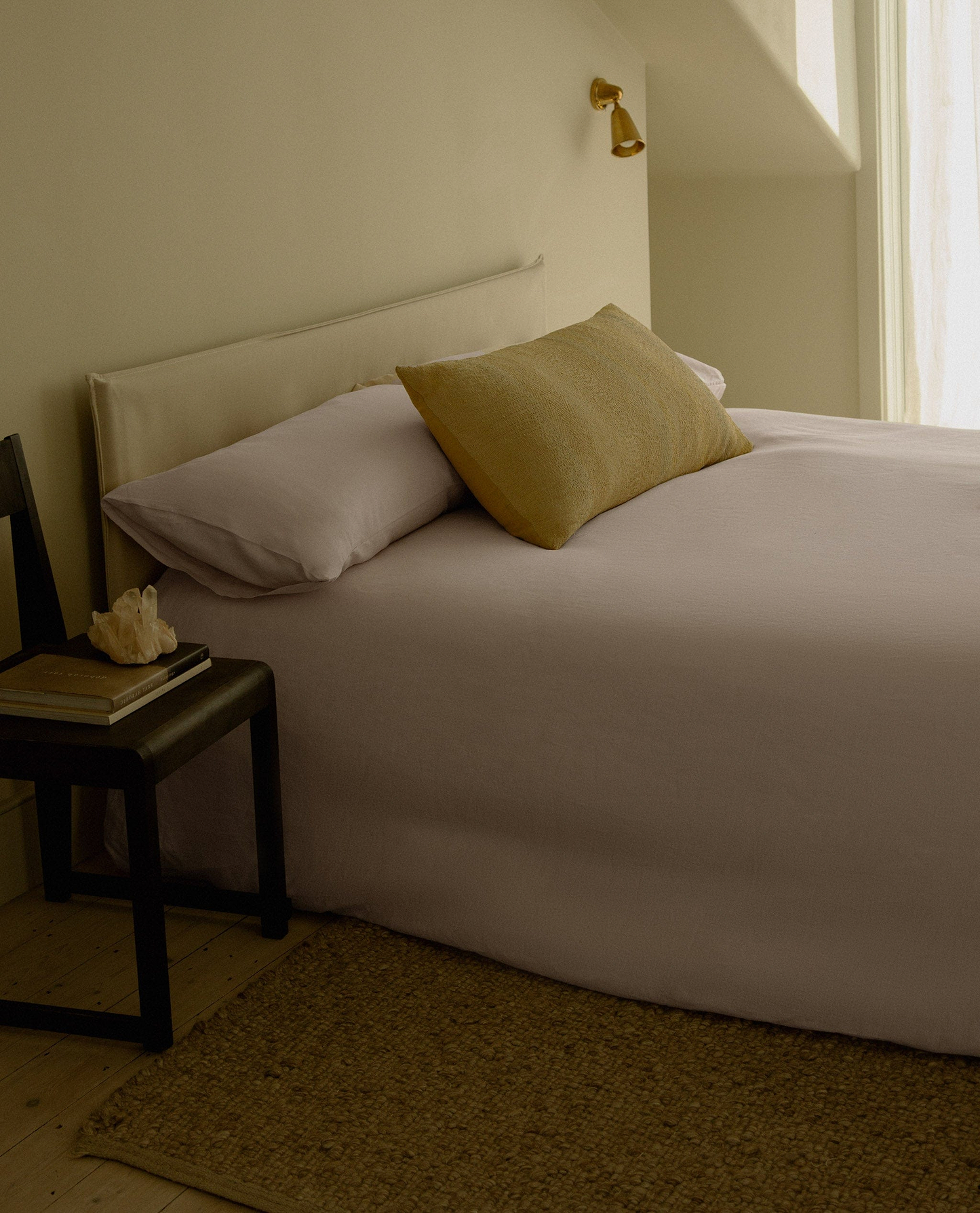 Image 2 of 6 showing House of Grey European Flax™ Linen Duvet Cover, colour: bruised peach.