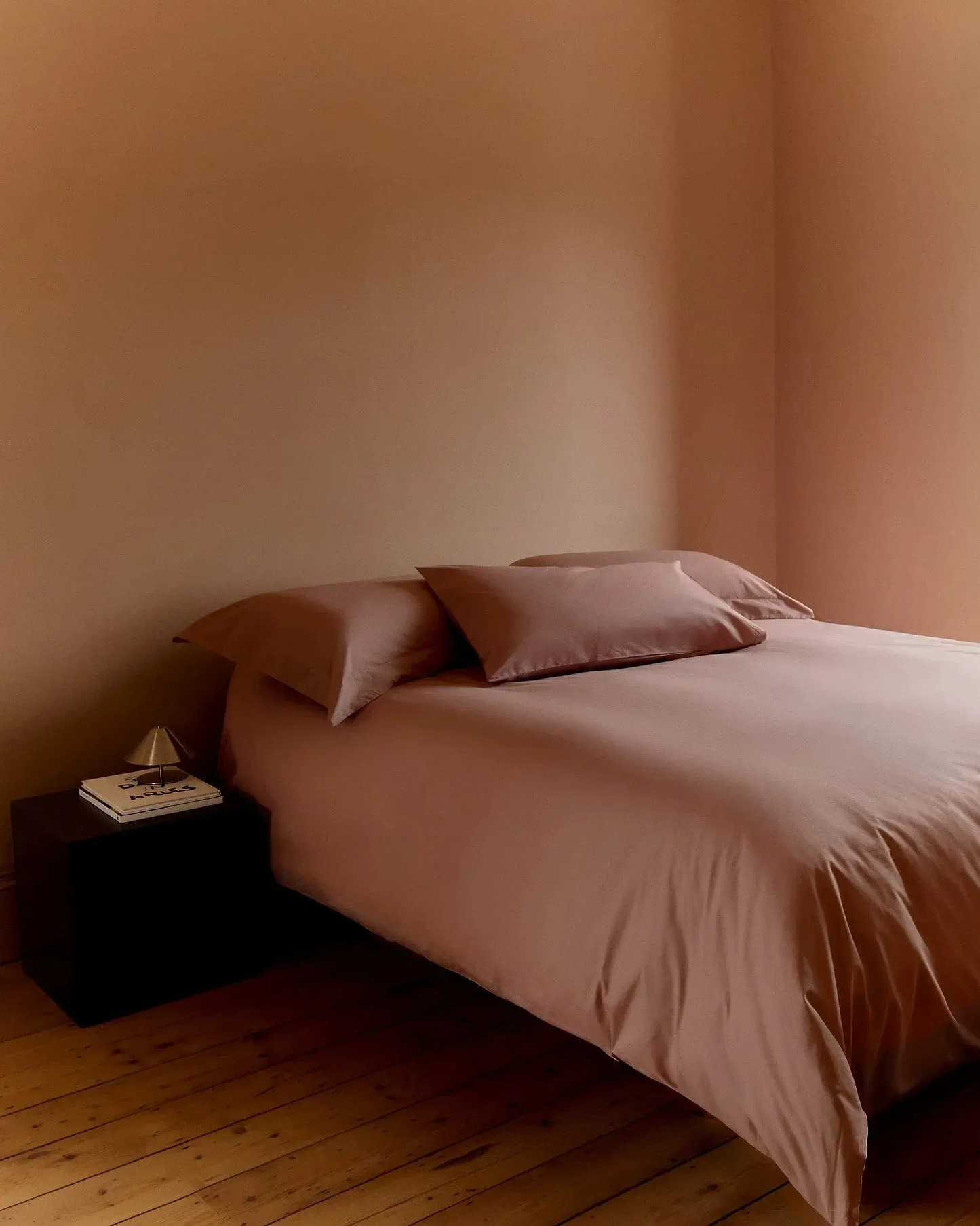 Image 3 of 3 showing Rise & Fall's Crisp & Cool Organic Cotton Oxford Pillowcase Set, colour: clay.
