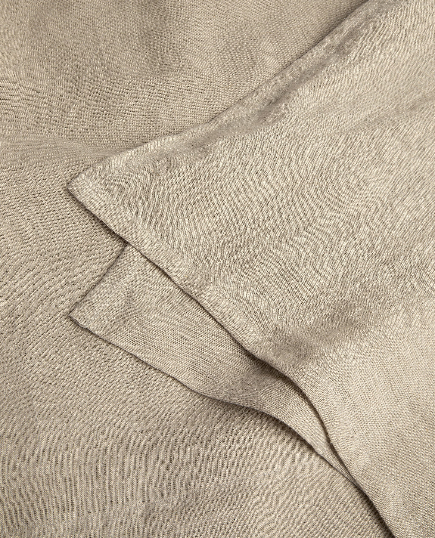 Image 3 of 3 showing Rise & Fall's Relaxed & Refined linen flat bed sheet in natural.