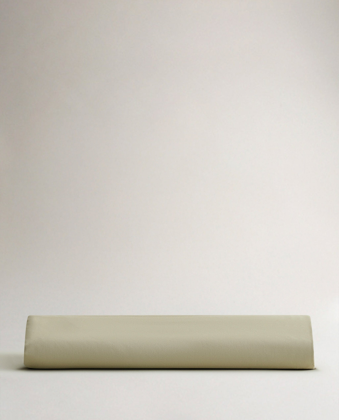 Image 3 of 4 showing Rise & Fall's Crisp & Cool organic percale cotton flat bed sheet in sage.