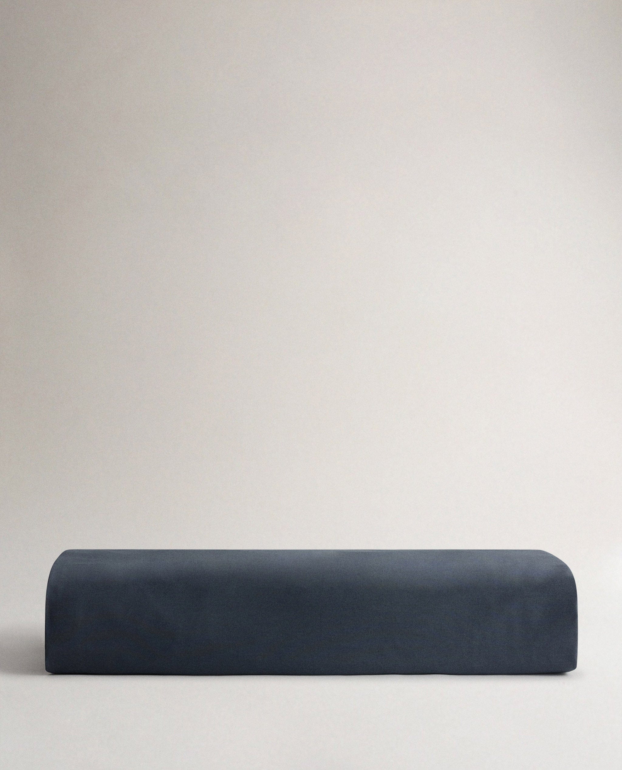 Image 3 of 4 showing Rise & Fall's sateen cotton duvet cover, colour: indigo.