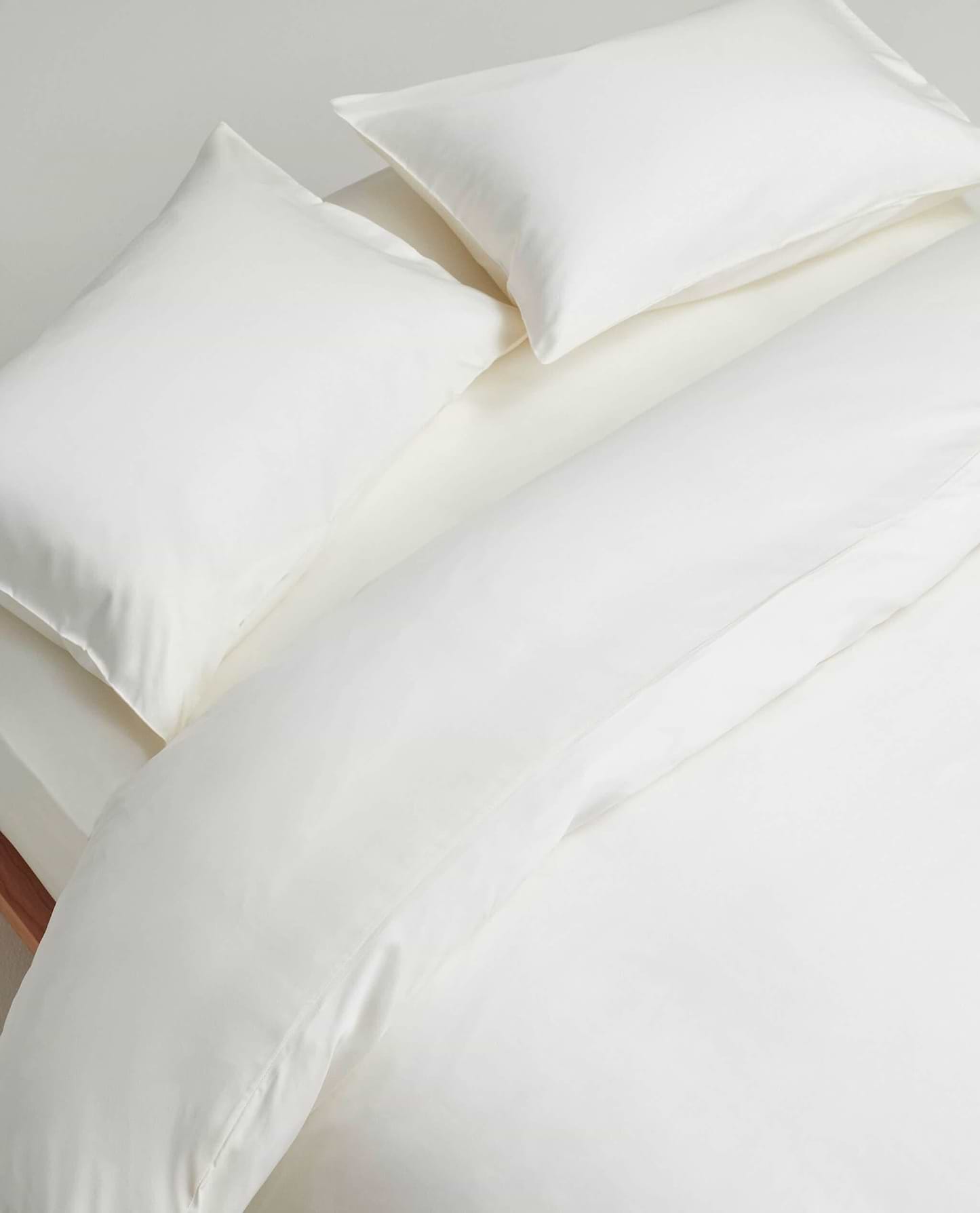 image 3 of 4 showing Rise & Fall's Soft & Smooth duvet set, colour: buttermilk, fabric: sateen cotton