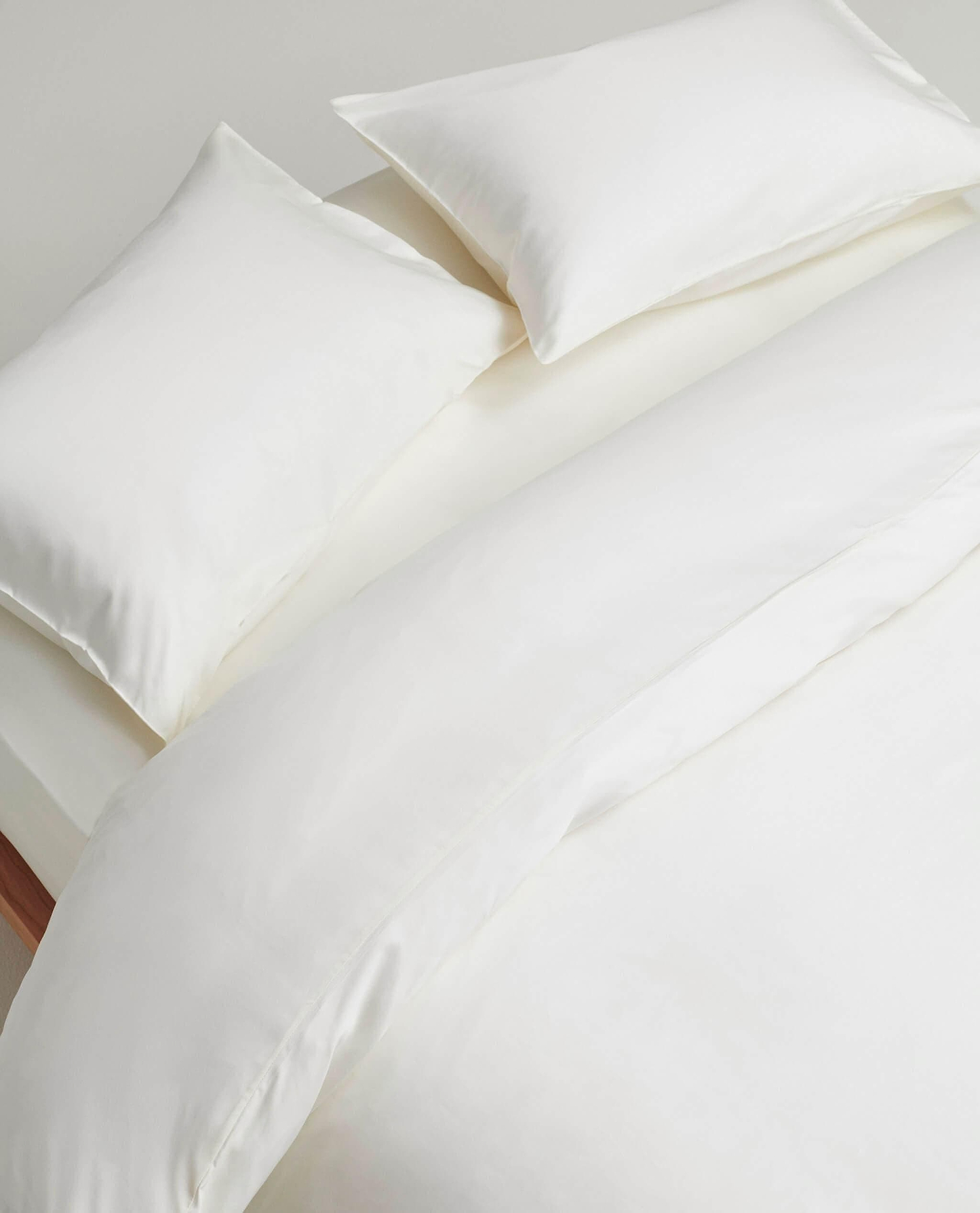 image 3 of 4 showing Rise & Fall's Soft & Smooth duvet set, colour: buttermilk, fabric: sateen cotton