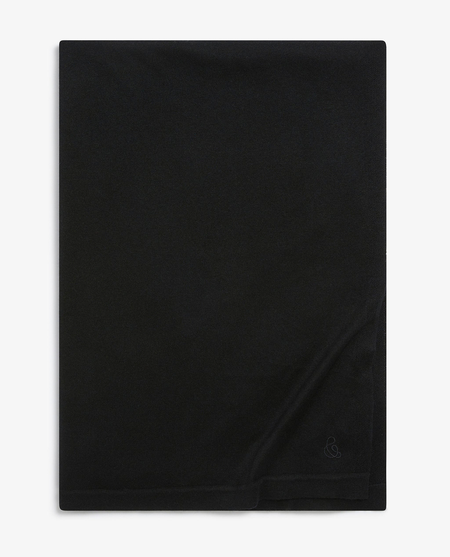 Image 3 of 5 showing Rise & Fall's black oversized cashmere scarf.
