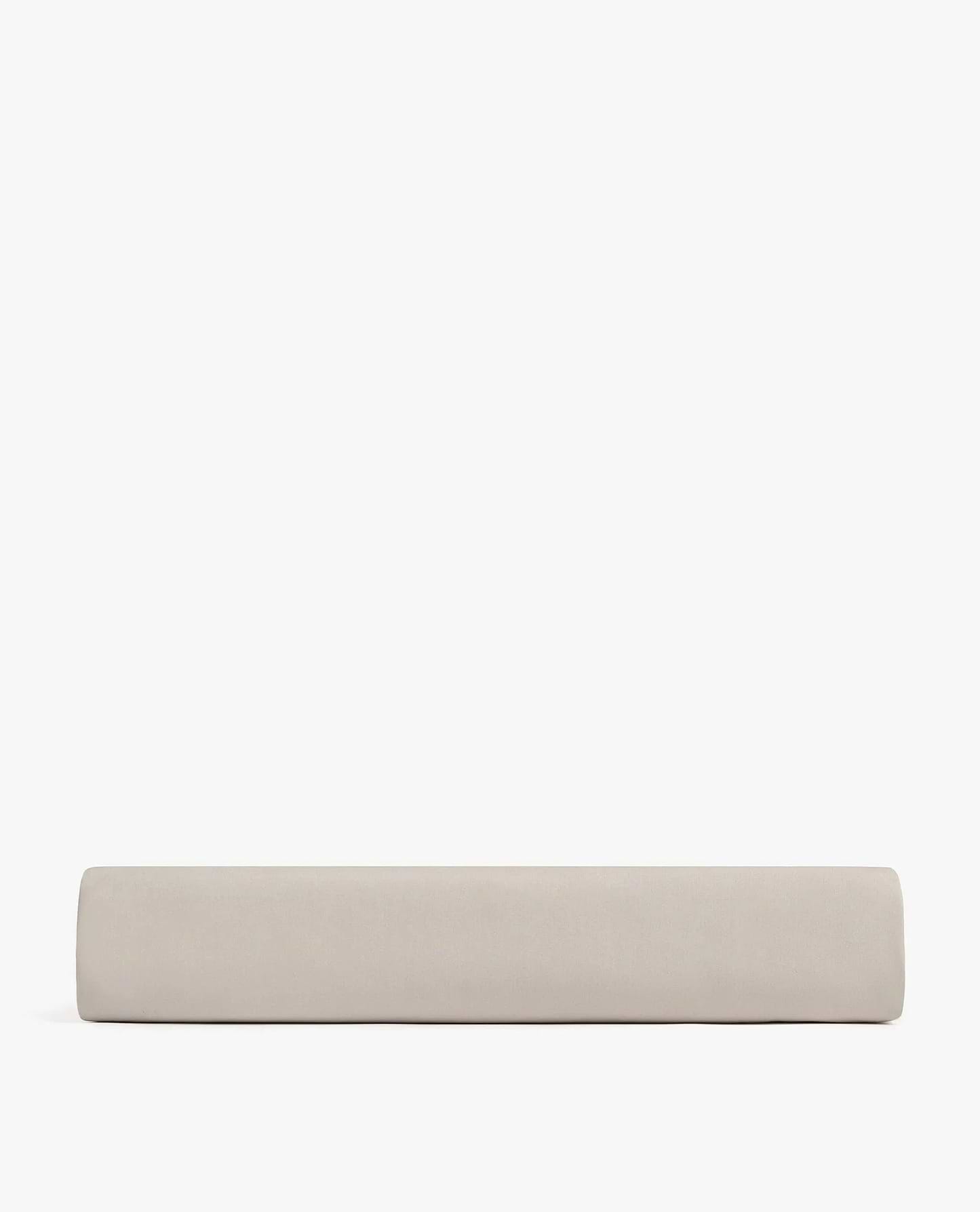 Image 4 of 5 showing Rise & Fall's Crisp & Cool organic cotton fitted sheet in pebble.