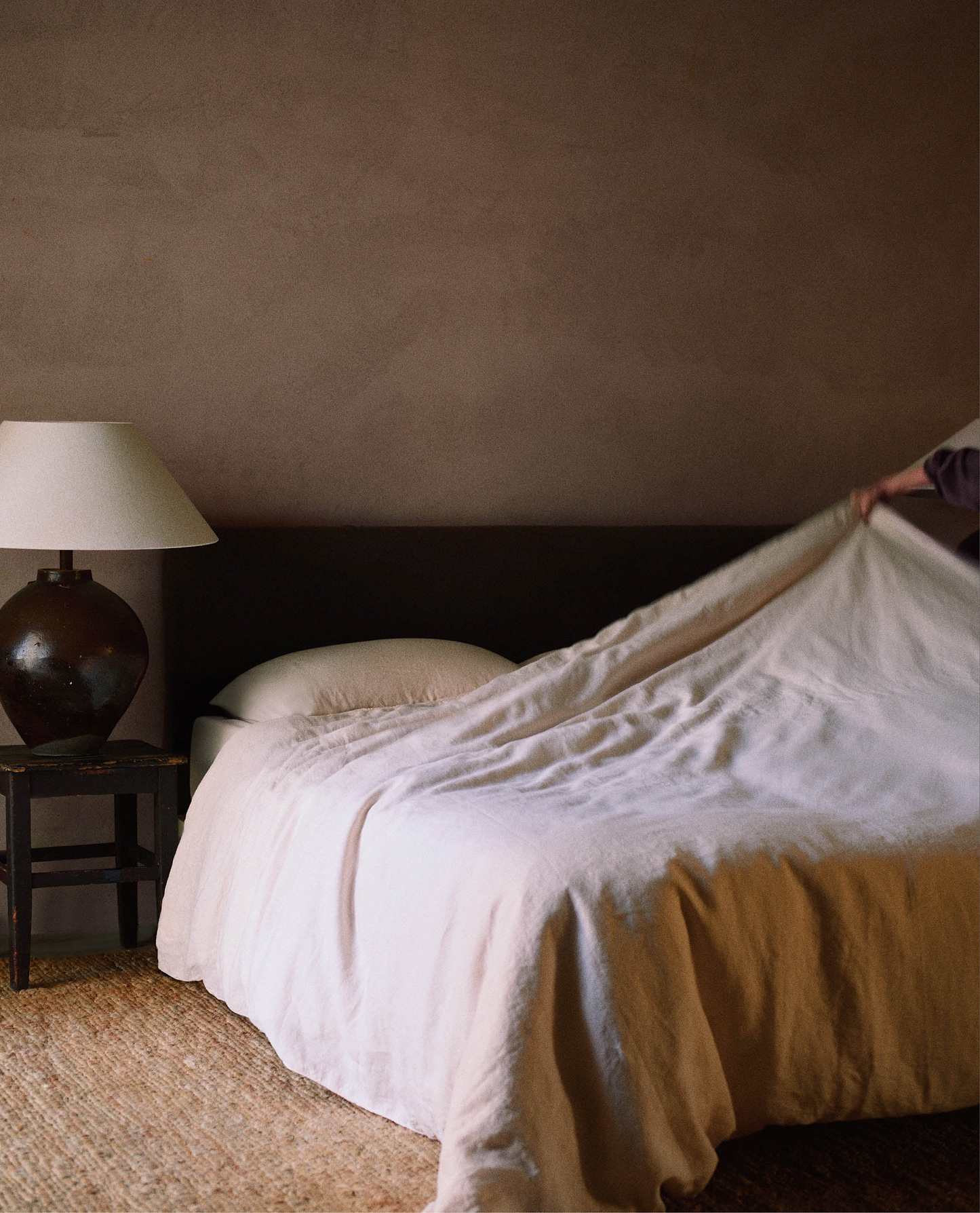 Image 4 of 6 showing House of Grey European Flax™ Linen Duvet Cover, colour: bruised peach.