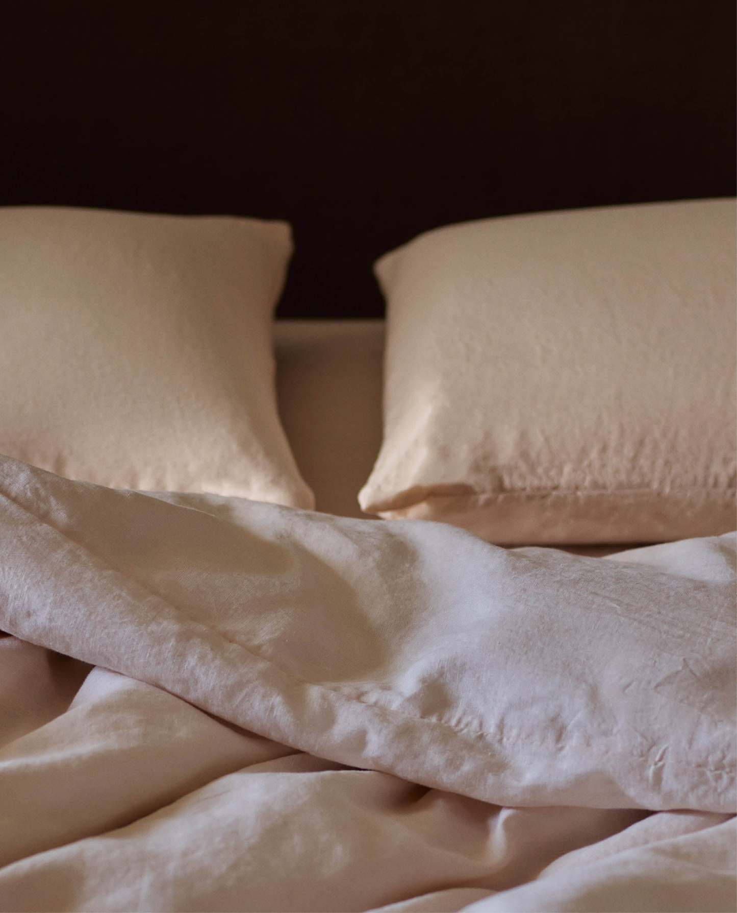 Image 5 of 6 showing House of Grey European Flax™ Linen Duvet Cover, colour: bruised peach.