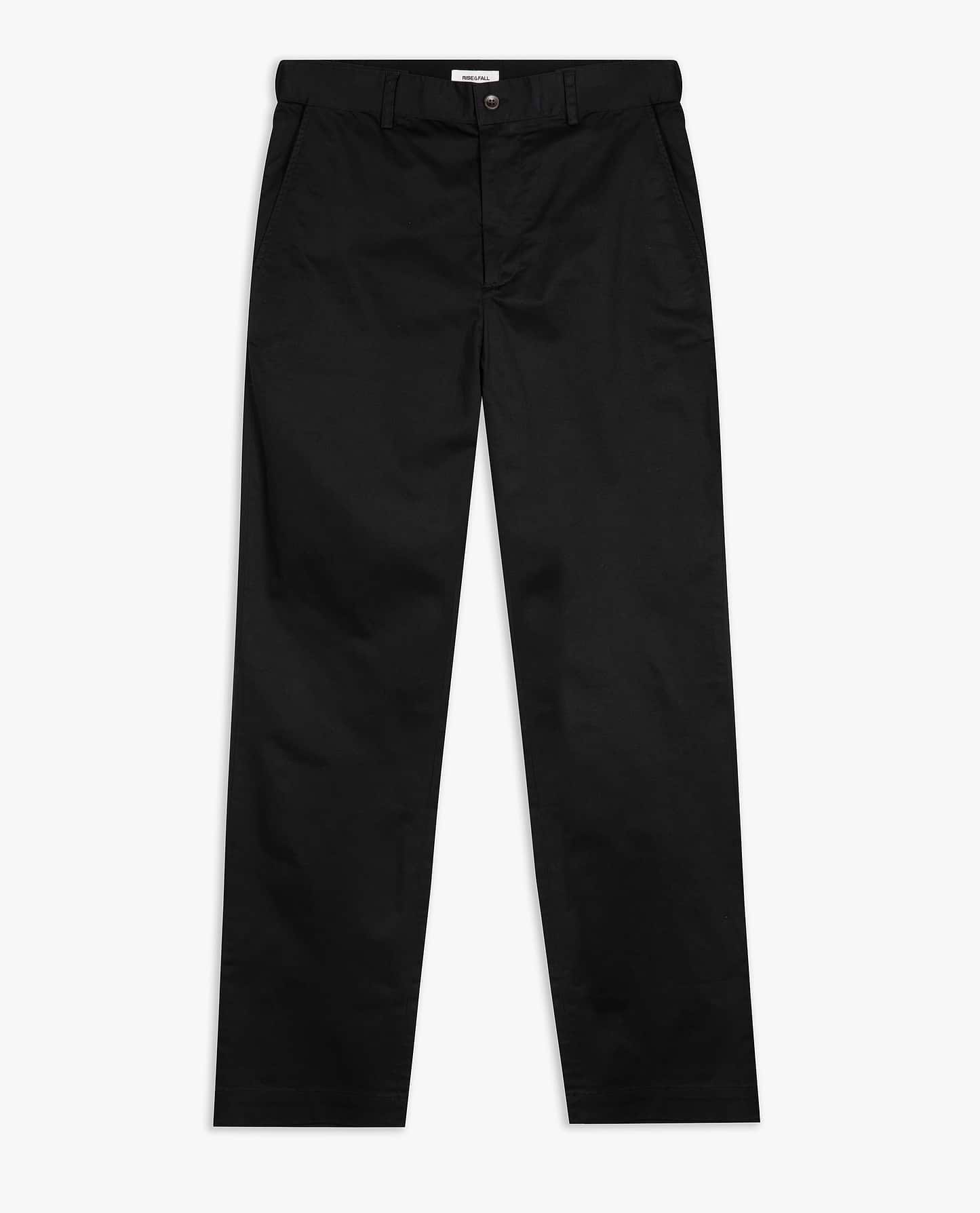 Men's Essential Cotton Trousers - Black