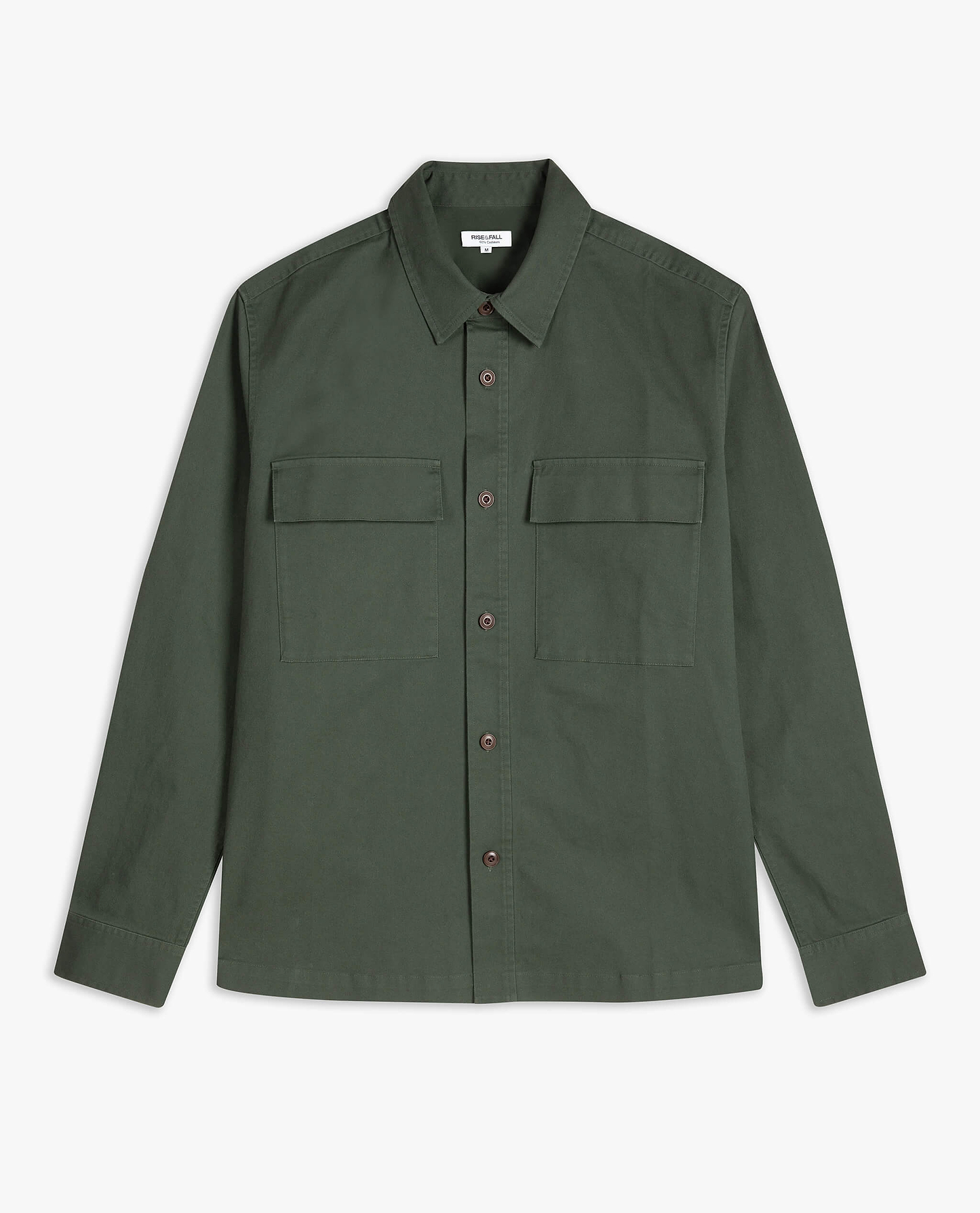 Men's Heavy-Weight Cotton Overshirt - Forest Green
