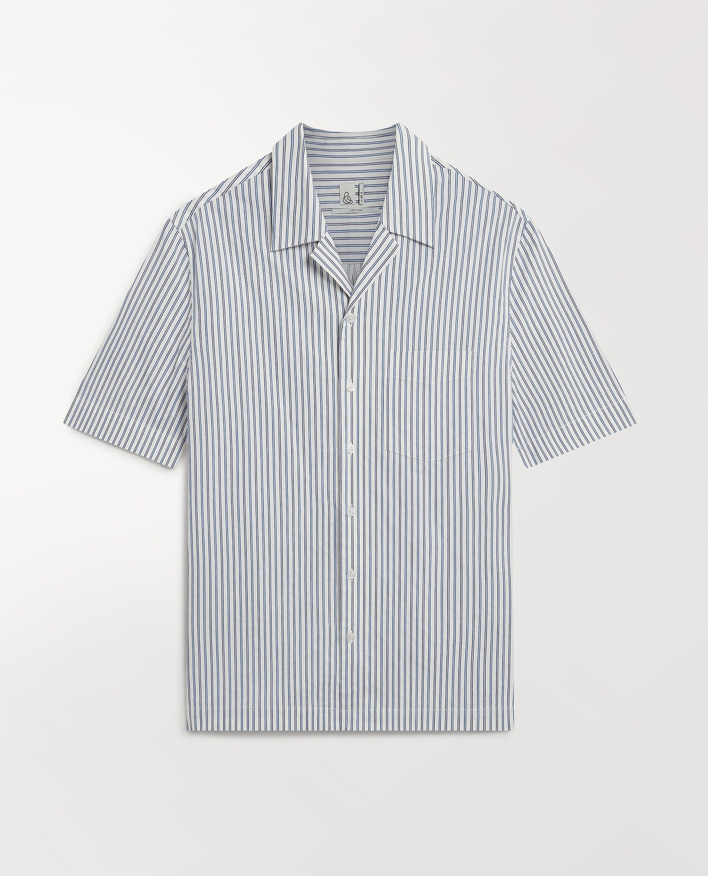 Men's Organic Cotton Camp Collar Stripe Shirt - Stripe