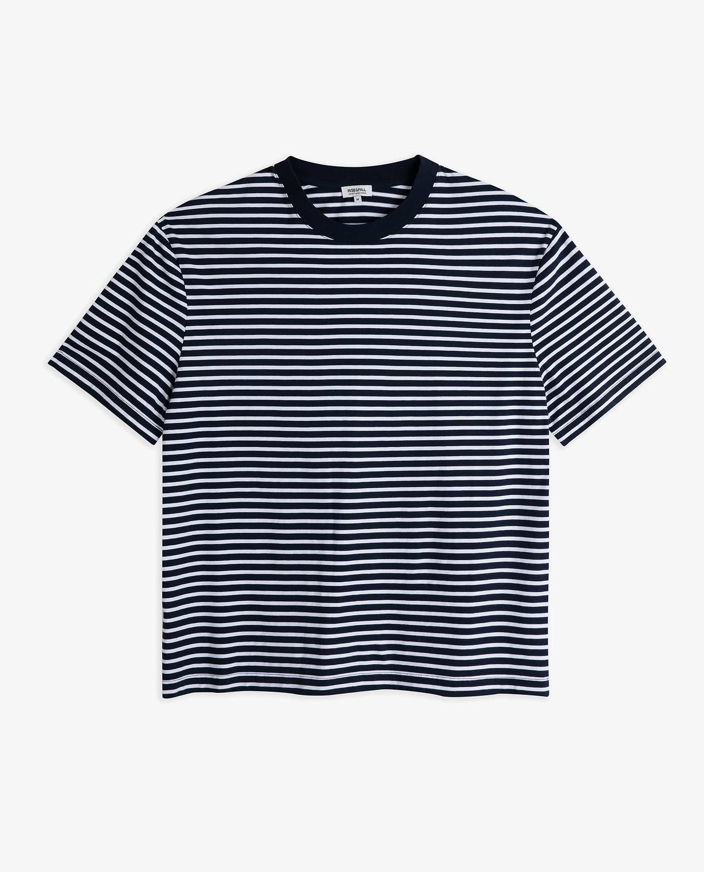Men's Relaxed Striped Cotton T-shirt - Navy