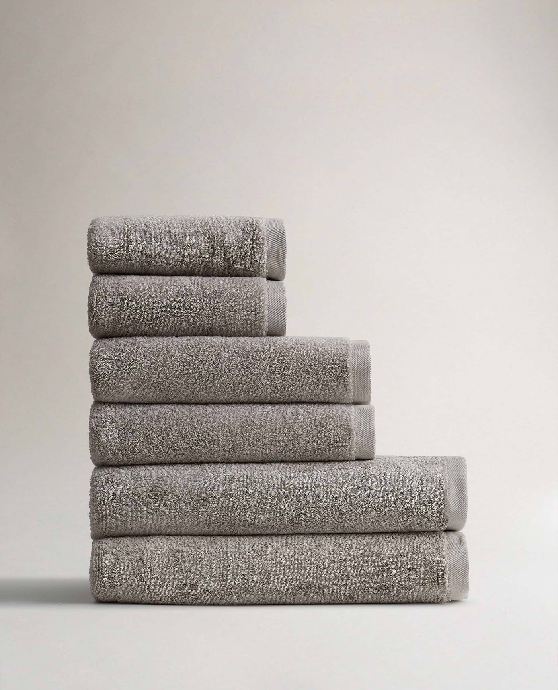 Rise & Fall's 6 piece Turkish cotton towel bundle in pebble