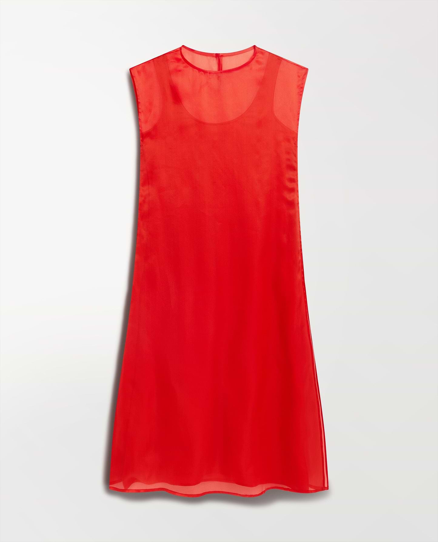 Rise & Fall's red silk organza layered maxi dress.