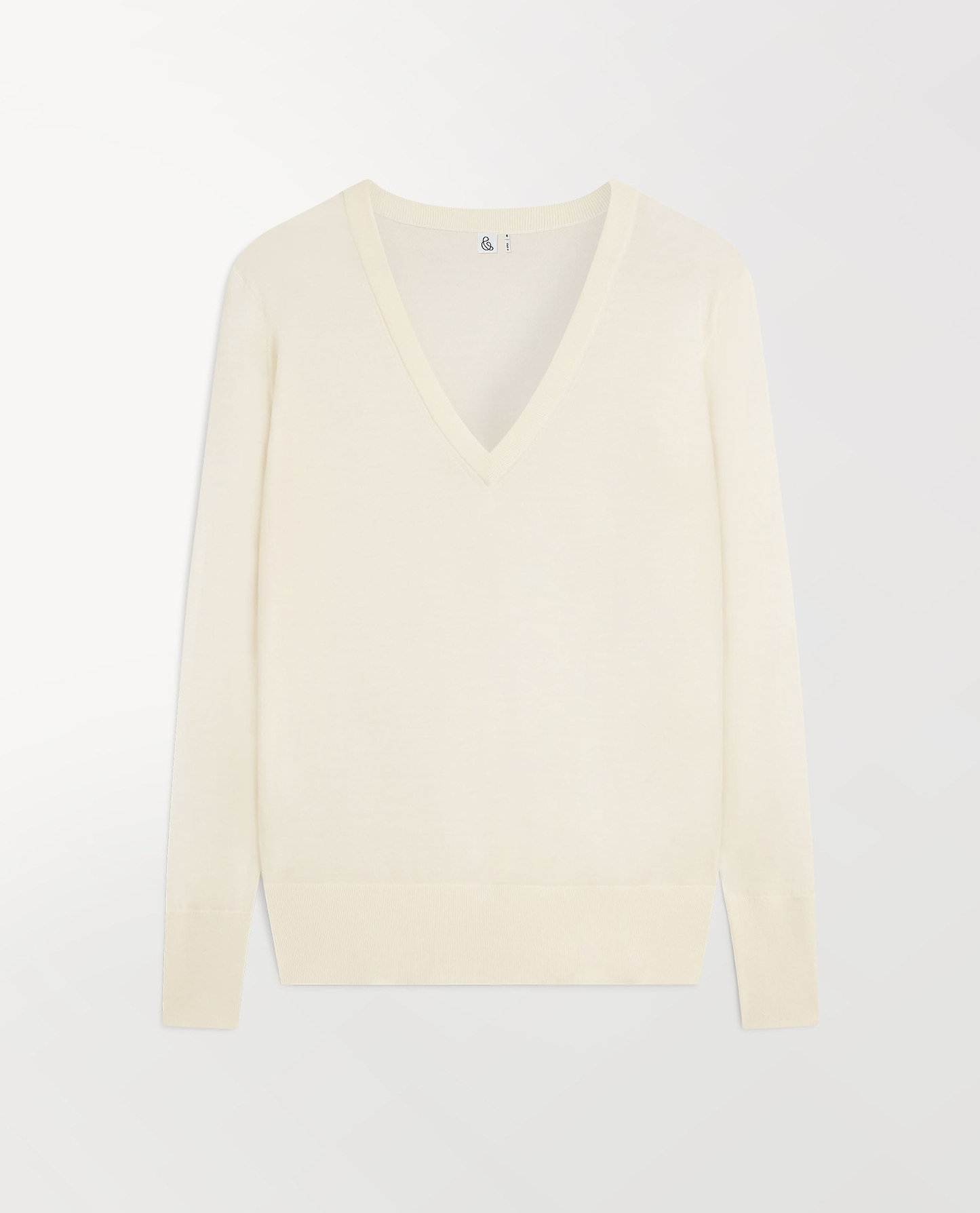 Rise & Fall's Women's Buttermilk Superfine Merino Wool V-Neck Jumper