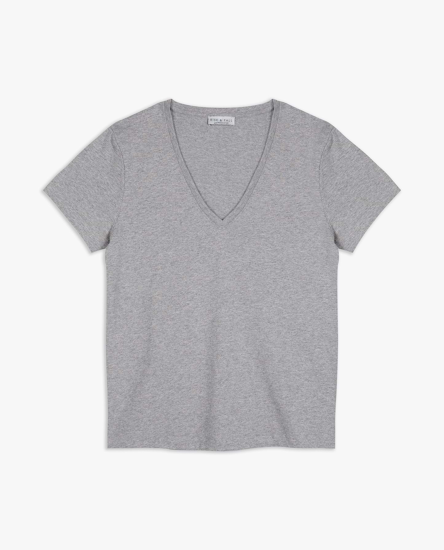 Women's Cotton V Neck T-shirt - Grey