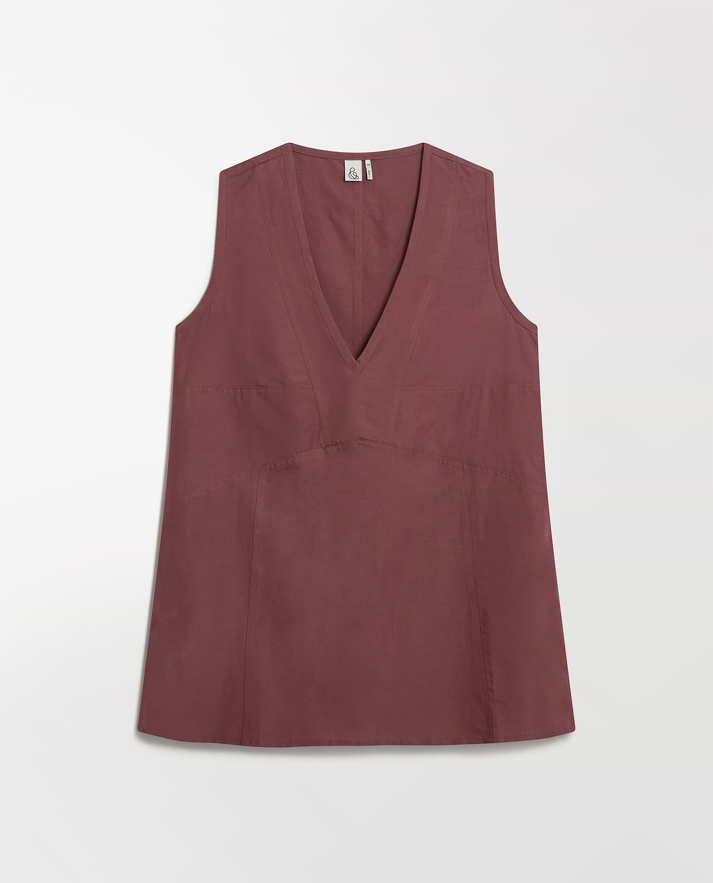 Women's Future-Linen V Neck Tunic Top - Smoky Lilac
