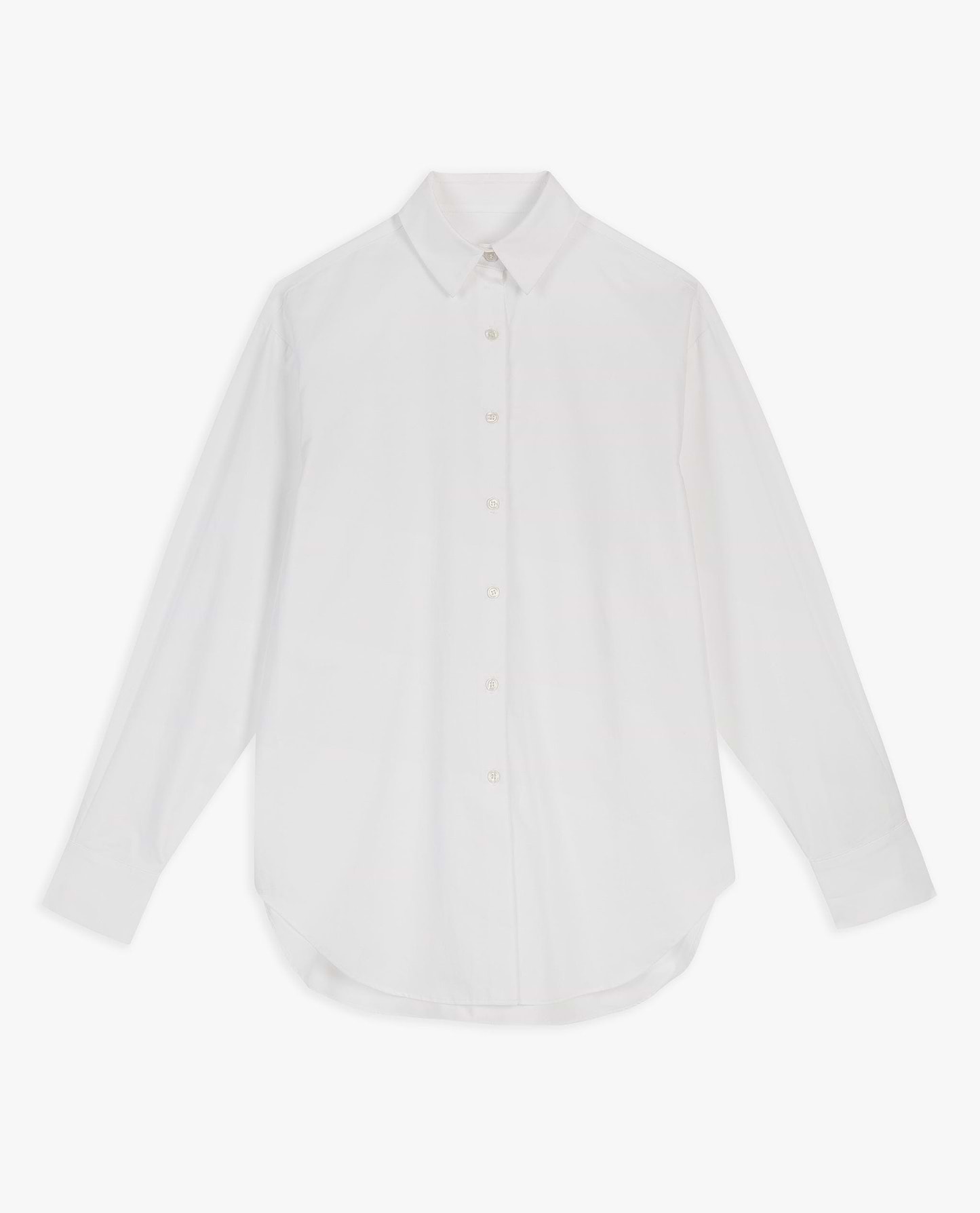 Organic Cotton Oversized Poplin Shirt - White