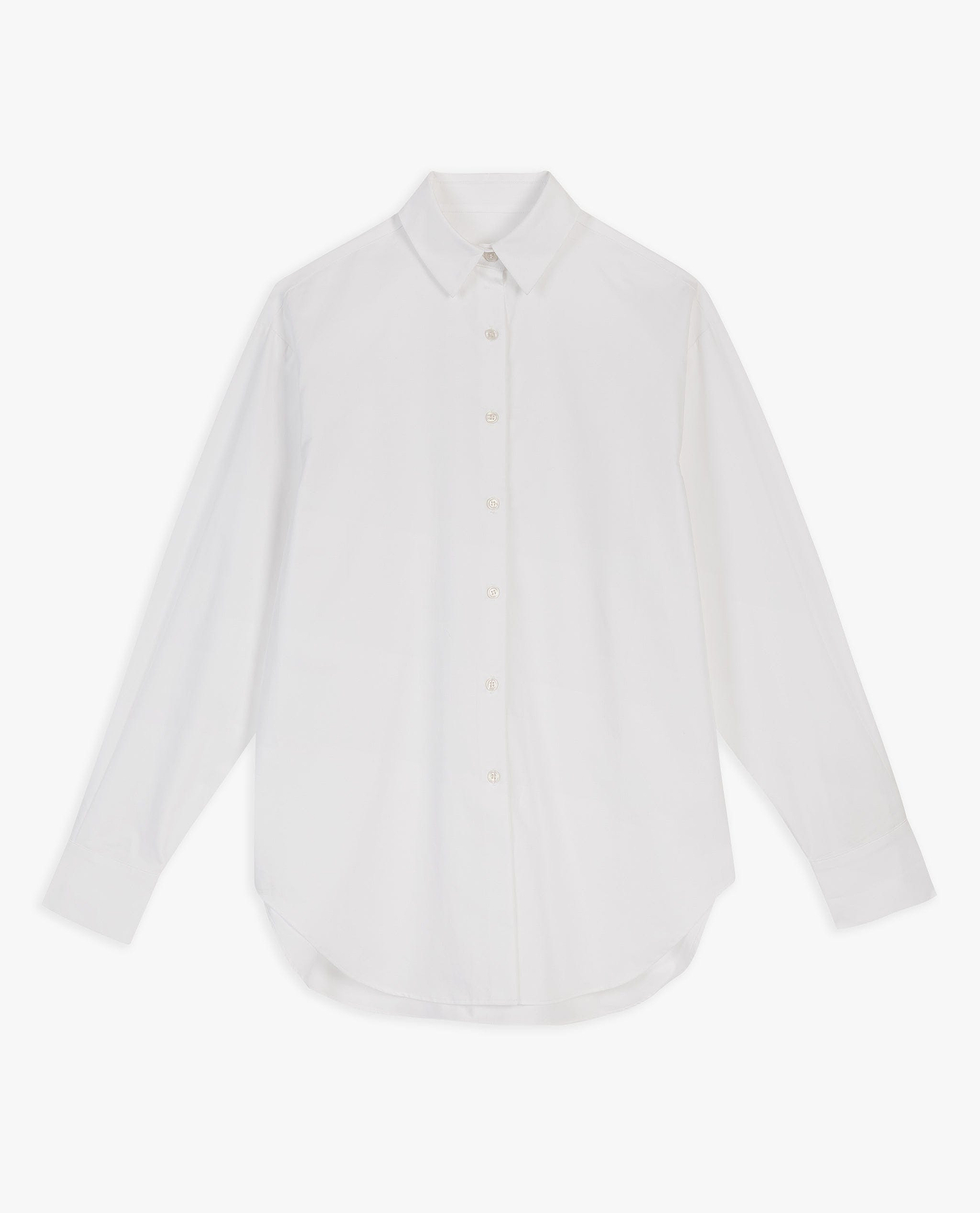 Organic Cotton Oversized Poplin Shirt - White