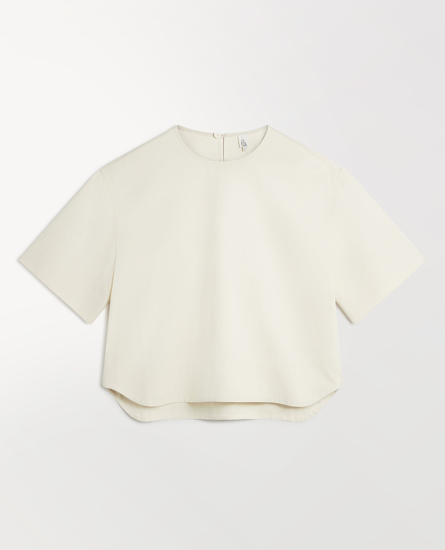 Women's Organic Denim Boxy T-shirt - Parchment