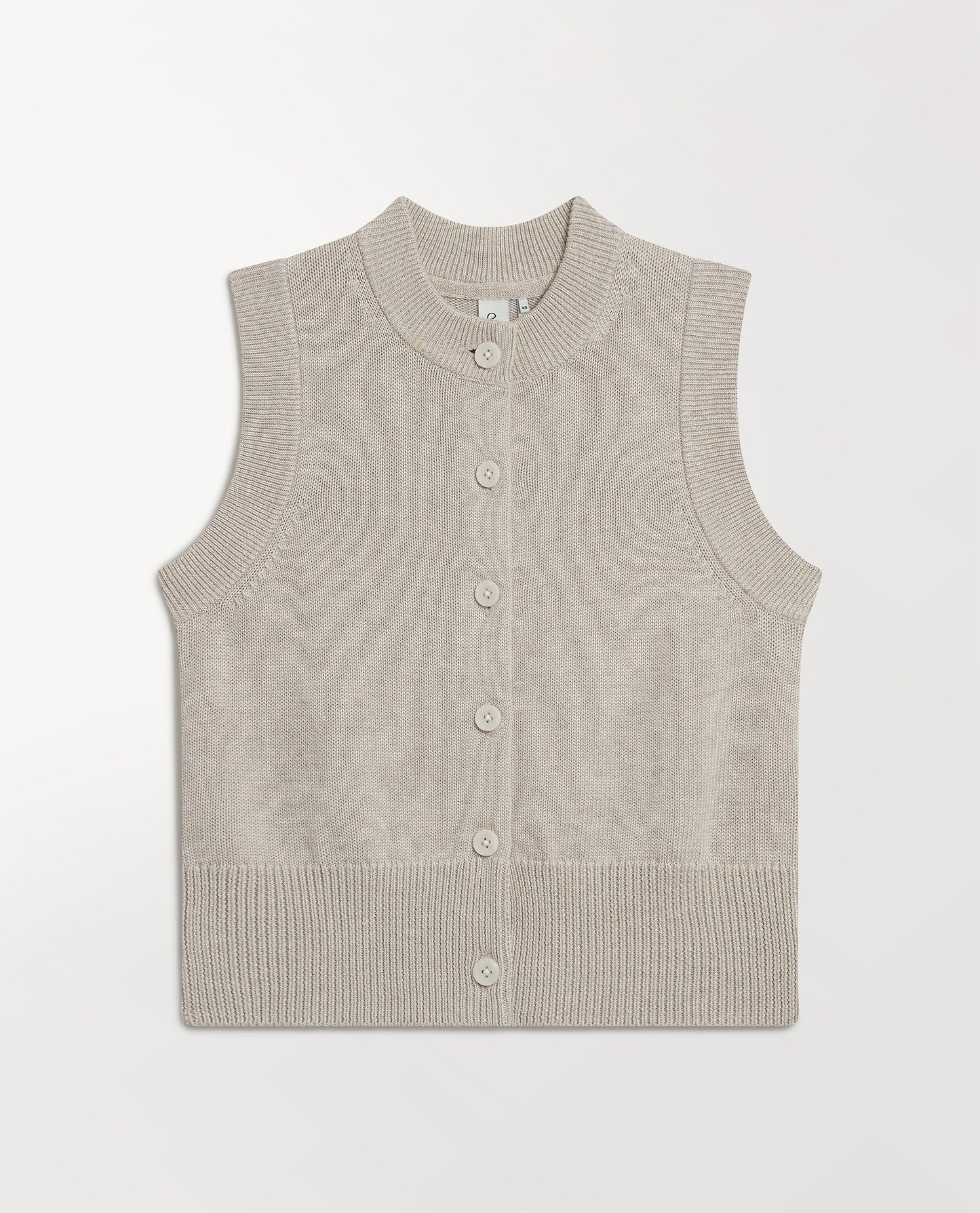 Women's Silk-Cotton Button Vest - Drift