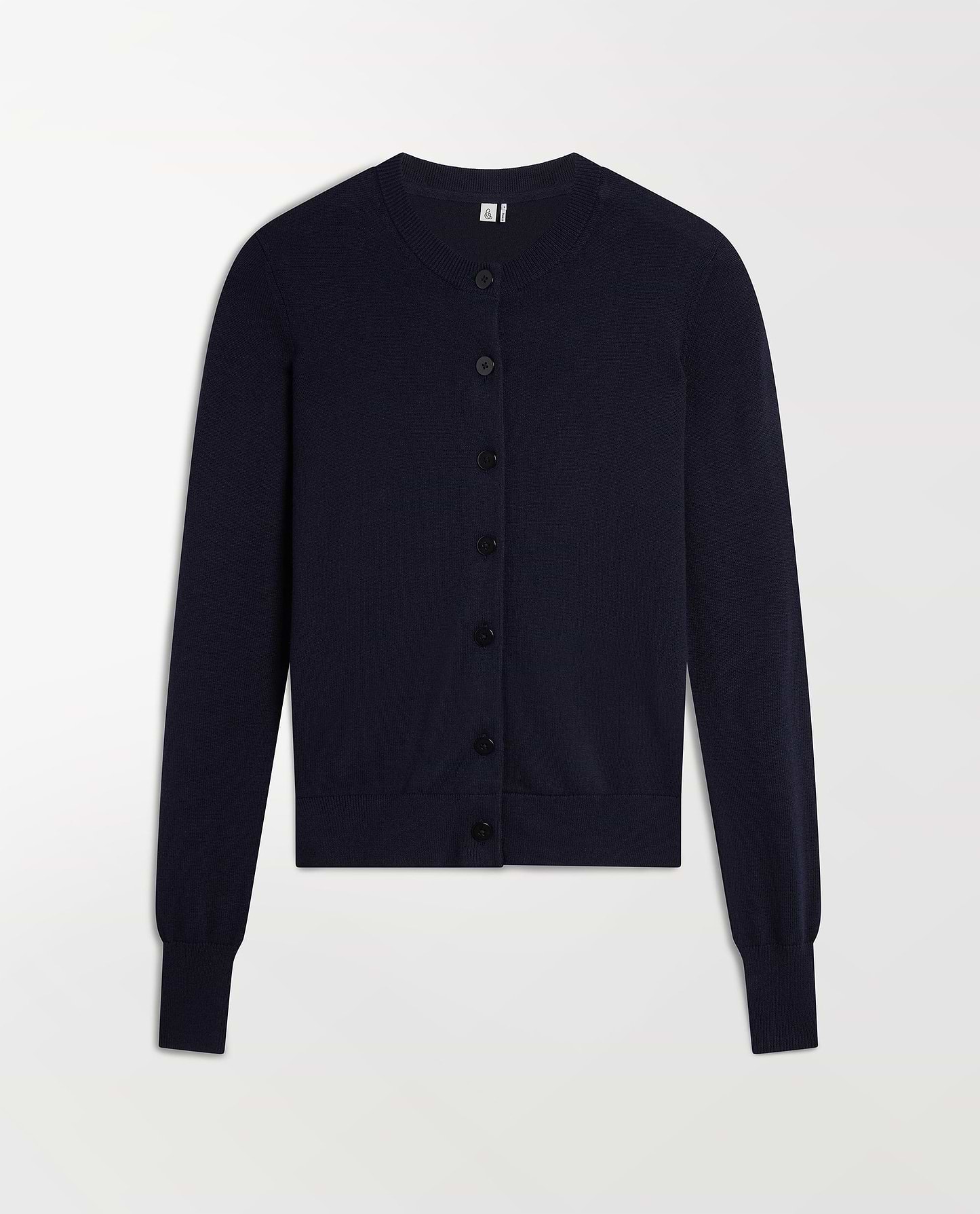 Silk-Cotton Cardigan - Navy