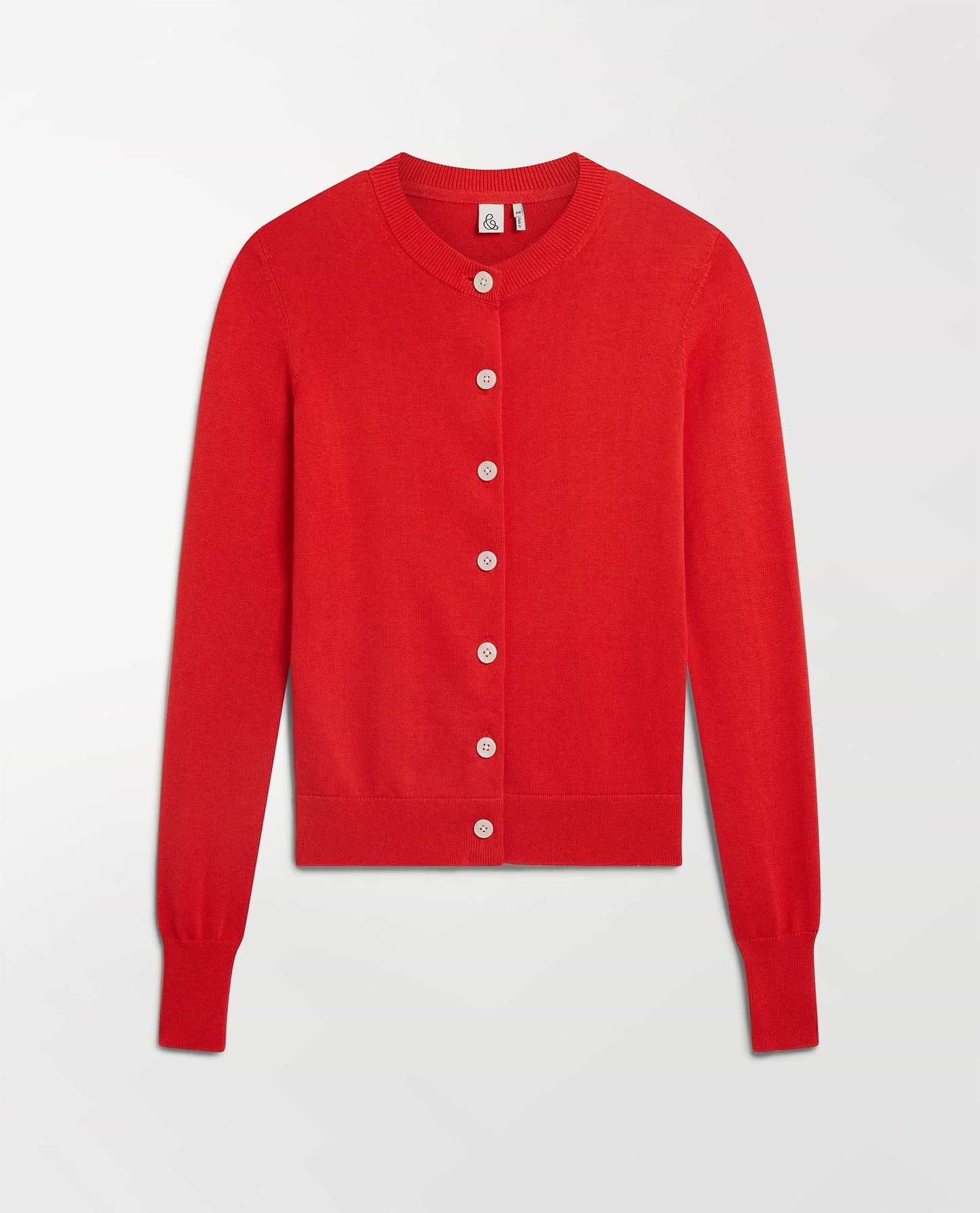 Silk-Cotton Cardigan - Poppy