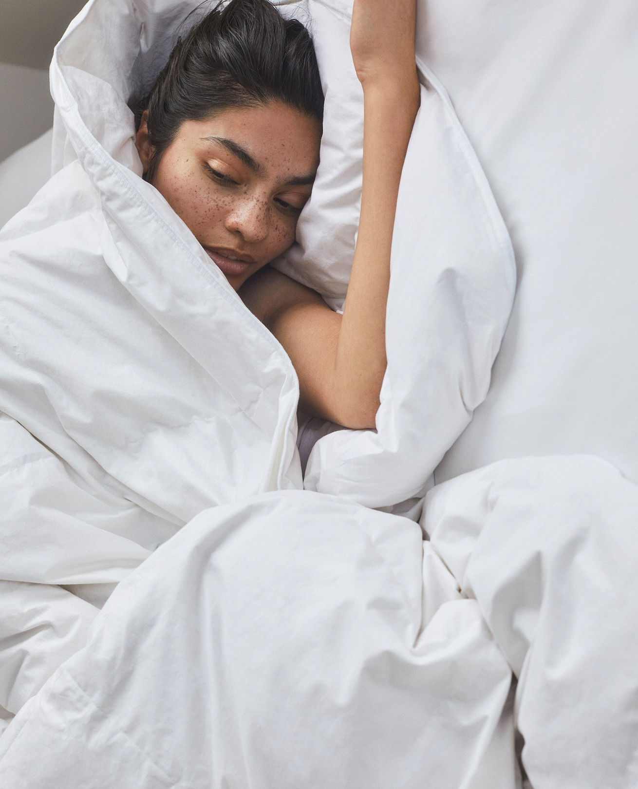 Woman Wrapped in a Duvet.
