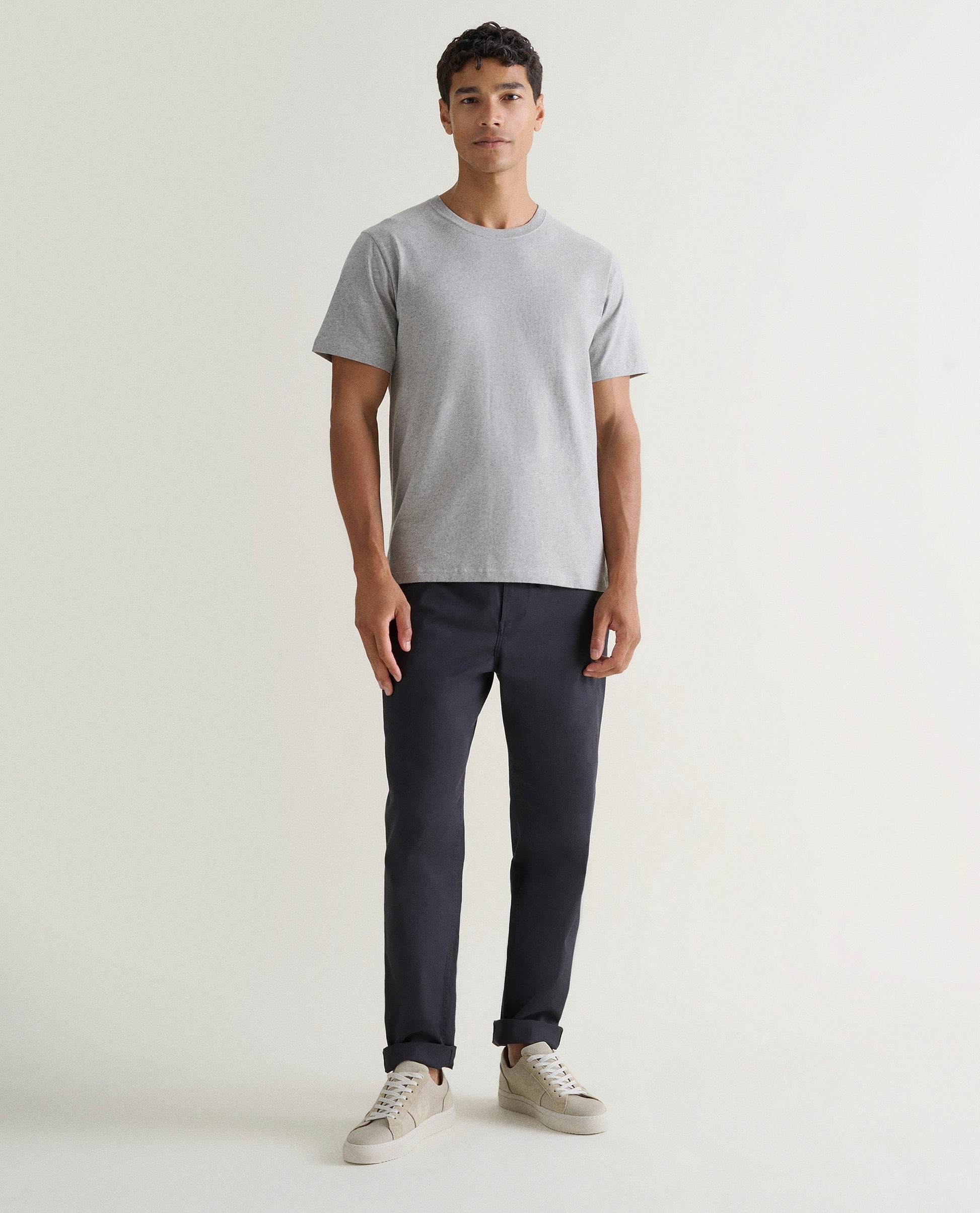 Men's Classic Cotton Crew Neck T-shirt - Grey