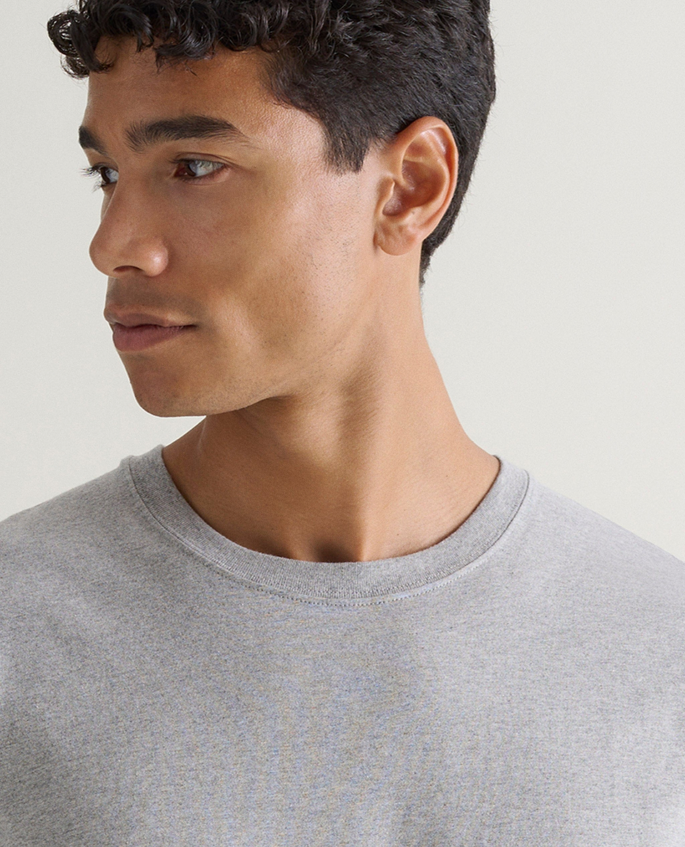 Men's Classic Cotton Crew Neck T-shirt - Grey