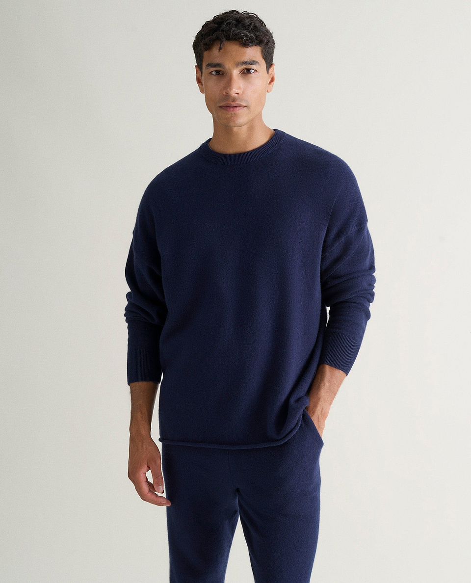 Men's Finest Cashmere Sweatshirt - Navy
