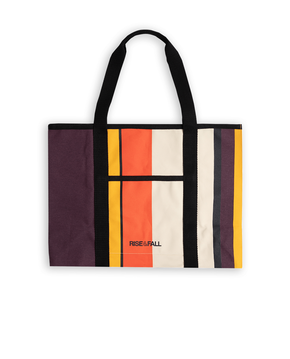 Travel Tote Bag - Aubergine Stripe