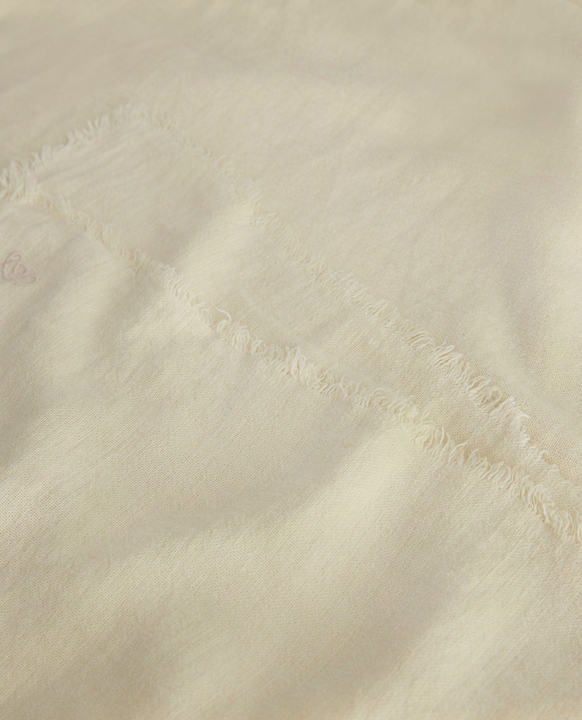 European Flax Linen Large Throw - Alabaster