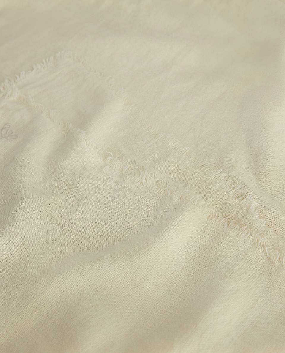European Flax Linen Large Throw - Alabaster