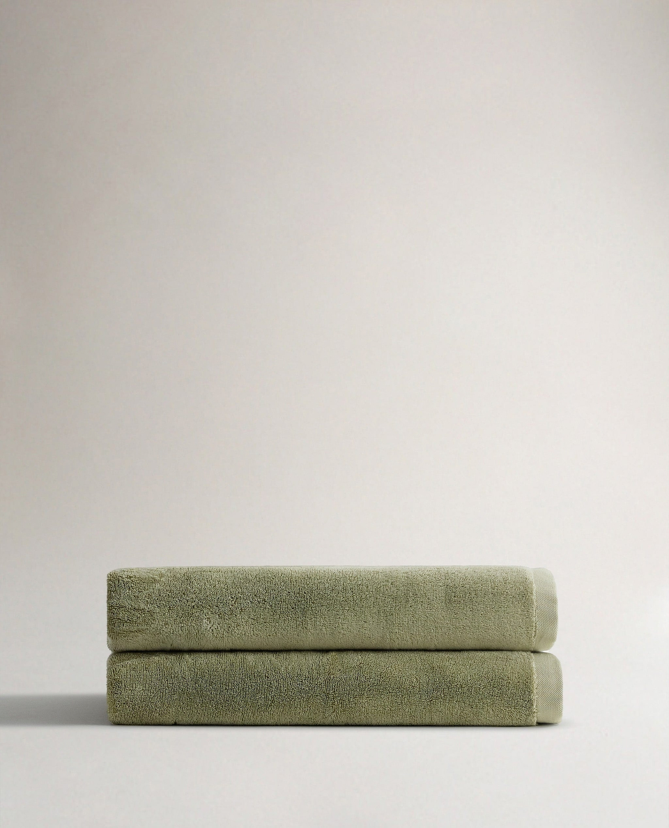 Turkish Extra Large Bath Sheets (Pack of 2) - Sage