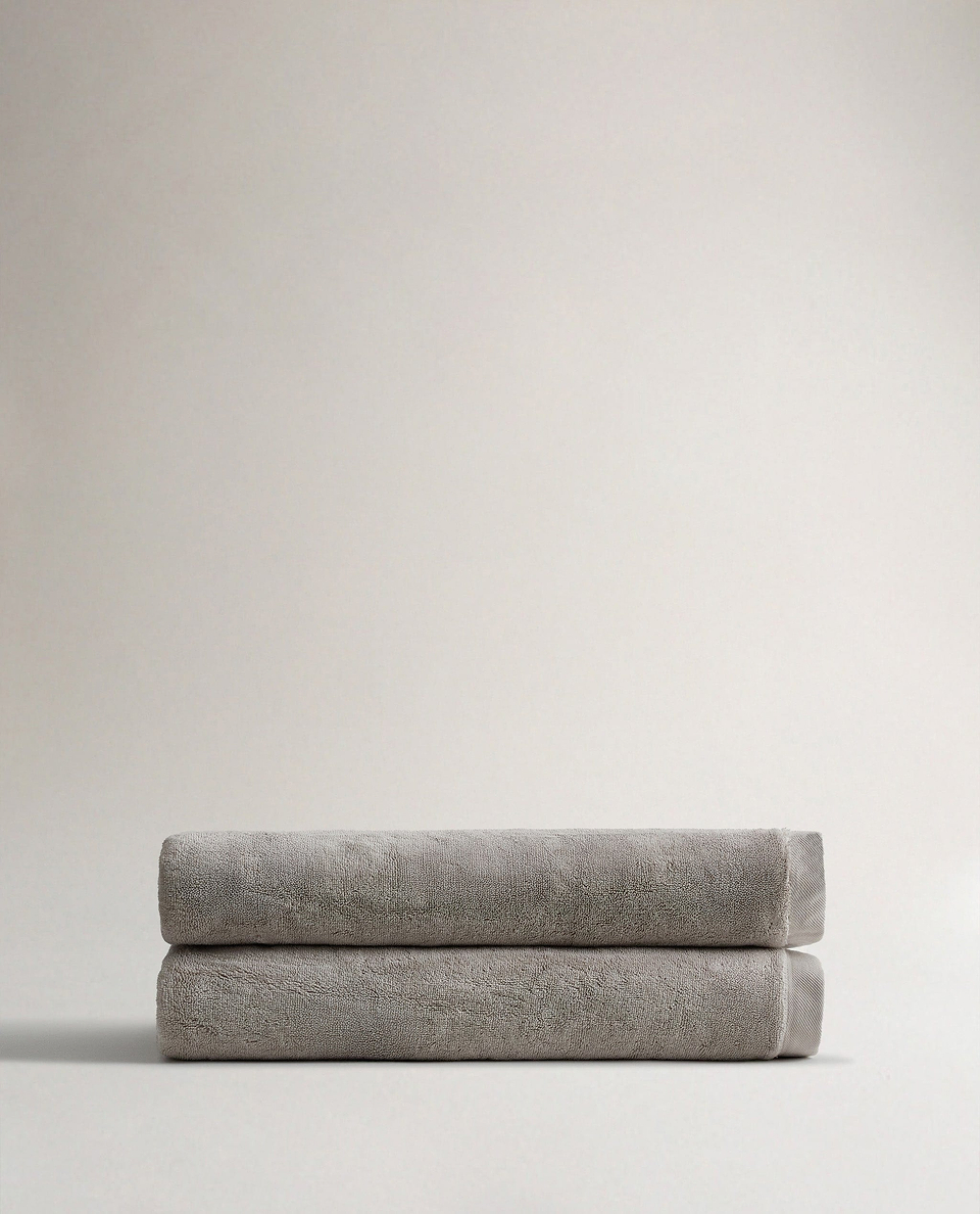 Turkish Extra Large Bath Sheets (Pack of 2) - Pebble