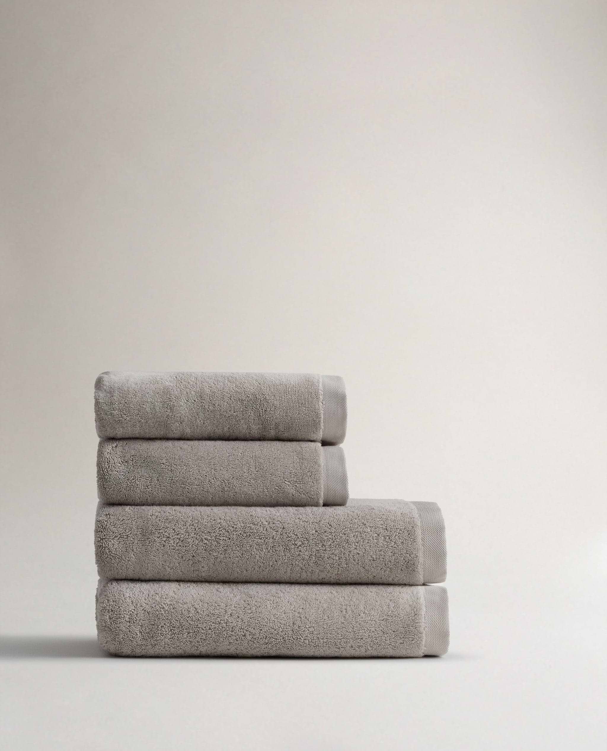 Turkish Cotton Bath Towel Bundle (Pack of 4) - Pebble