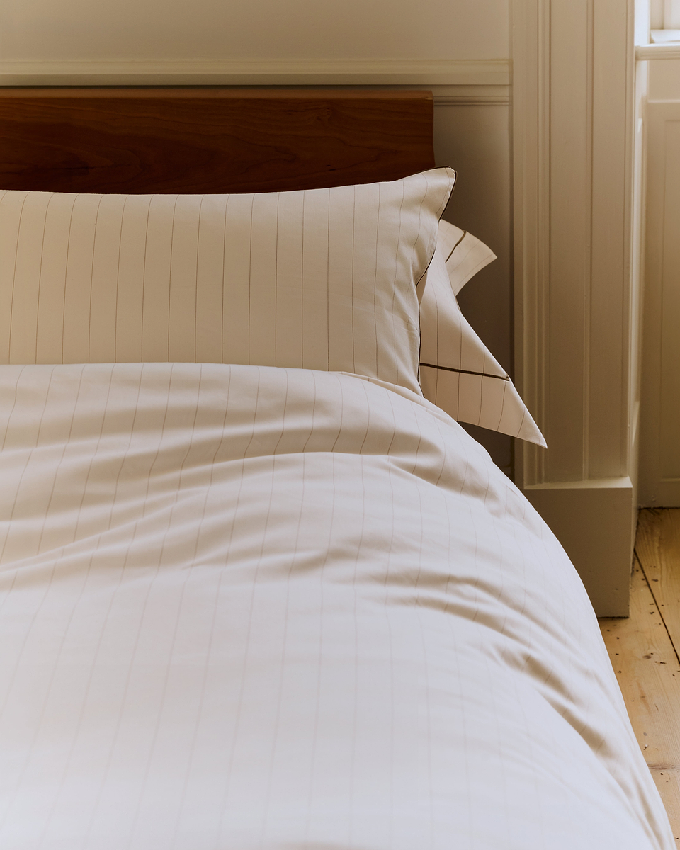 Soft & Smooth Cotton Duvet Set - Buttermilk Stripe