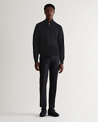 Men's Tropical Wool Drawstring Trousers - Black