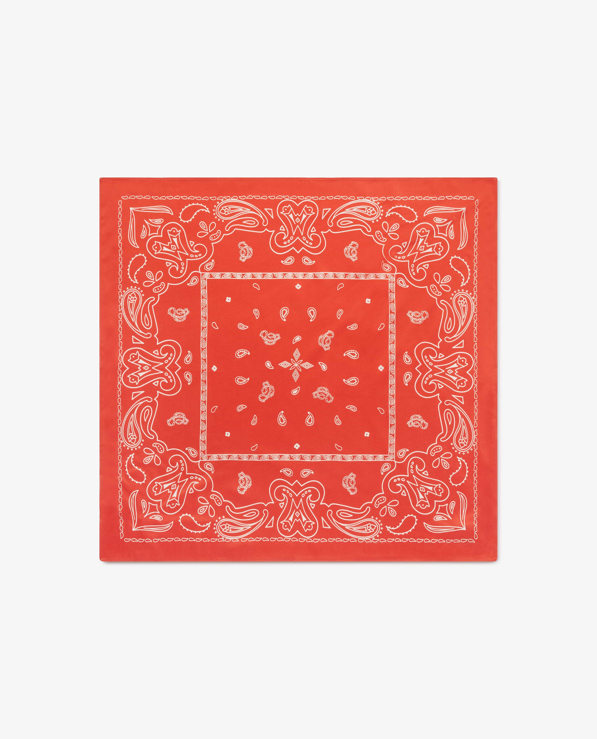 Silk Bandana - Citrus Red