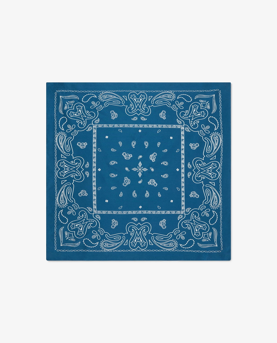 Silk Bandana - Ocean Blue