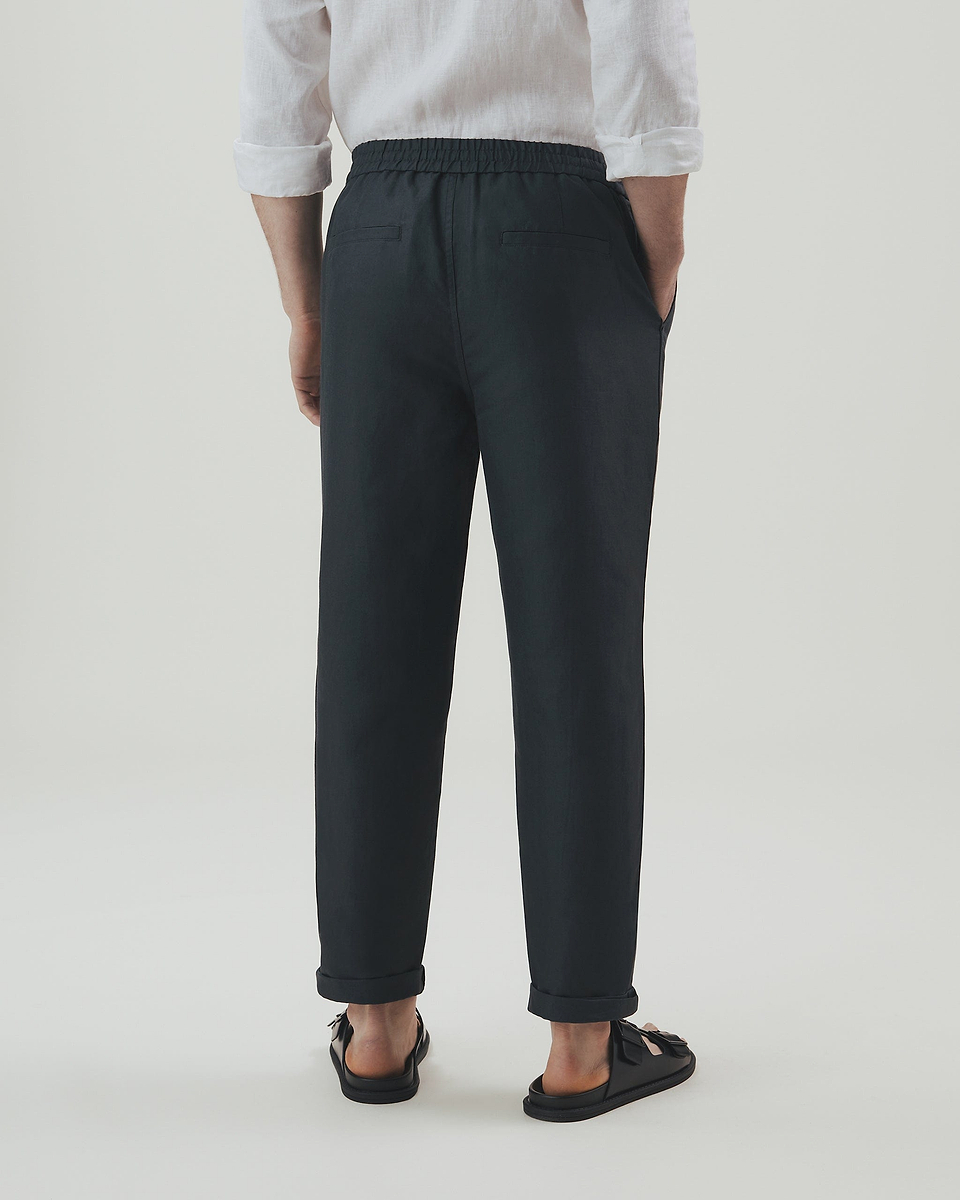 Men's All Rounder French Linen Trouser - Mood Indigo