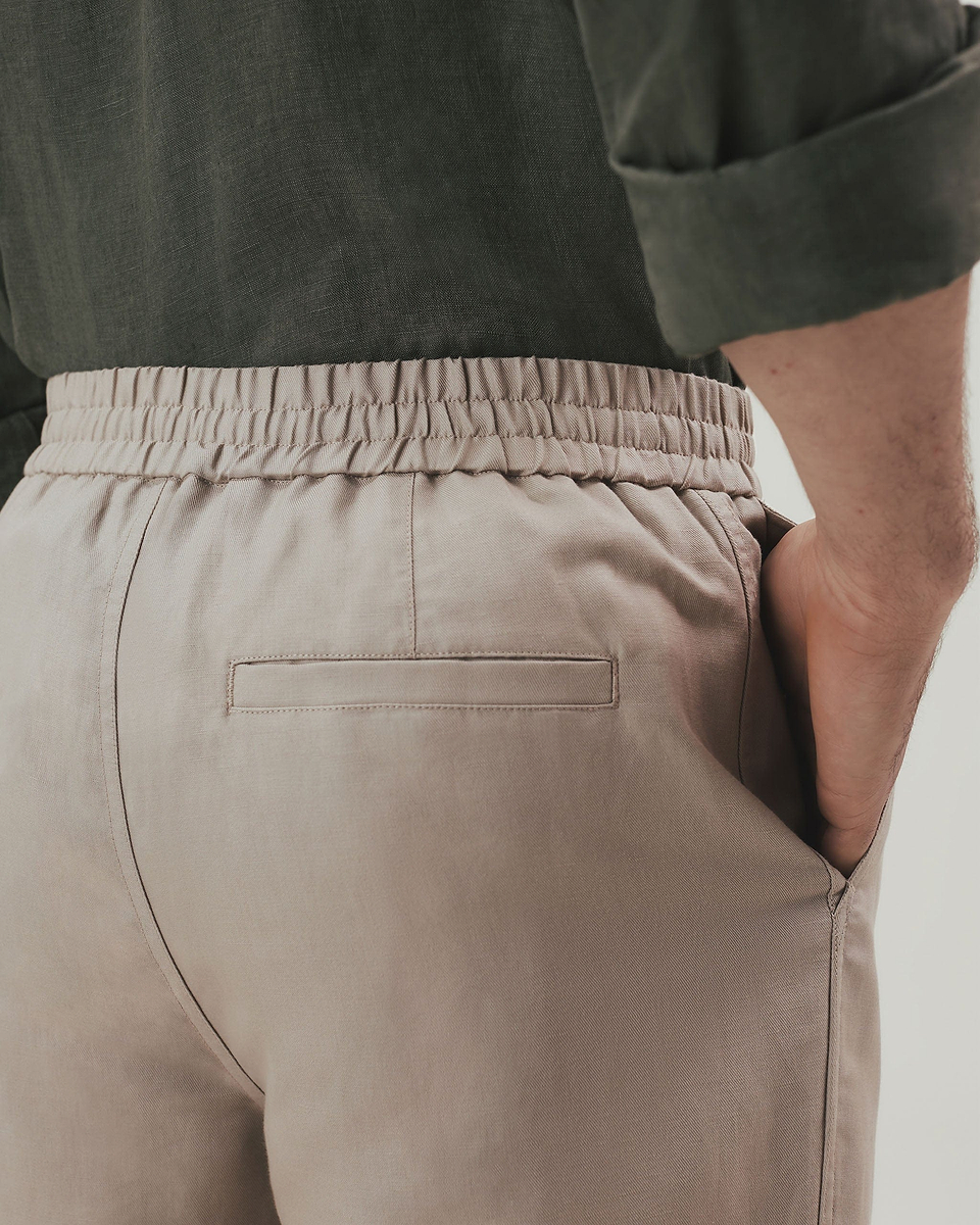 Men's All Rounder French Linen Trouser - Stone