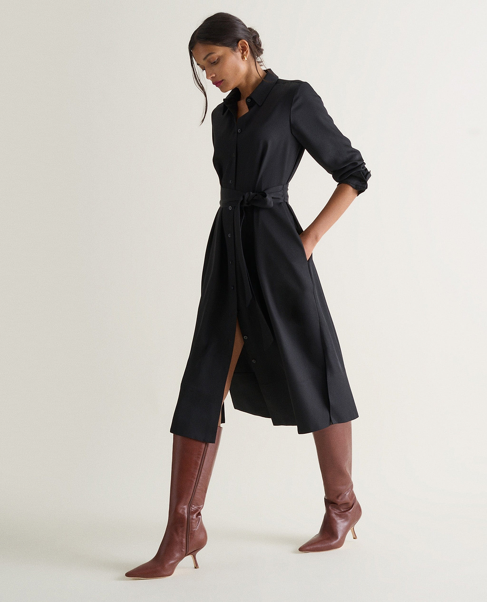 Women's NAIA™ Shirt Dress - Black