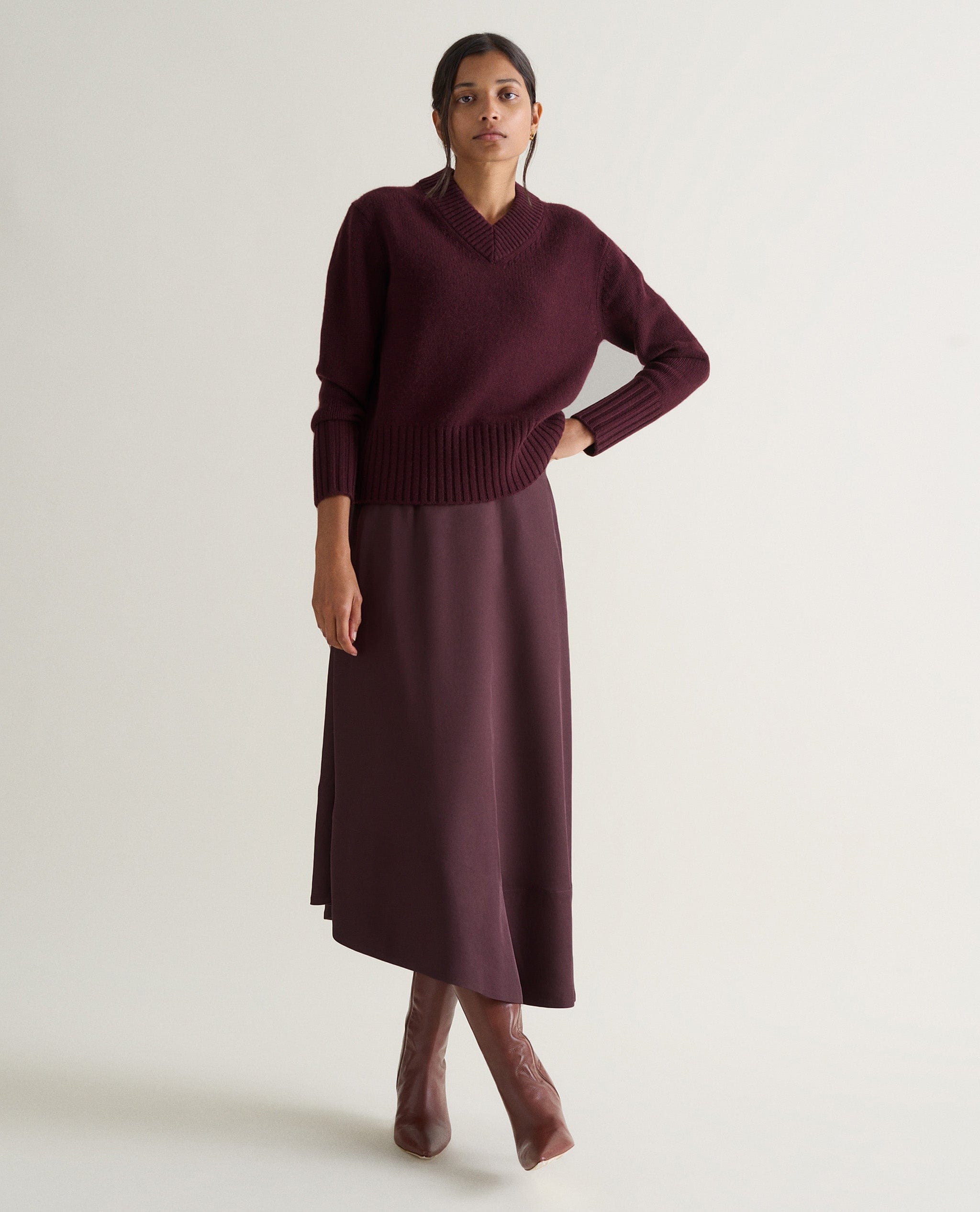 Women's NAIA™ Asymmetric Skirt - Midnight Plum