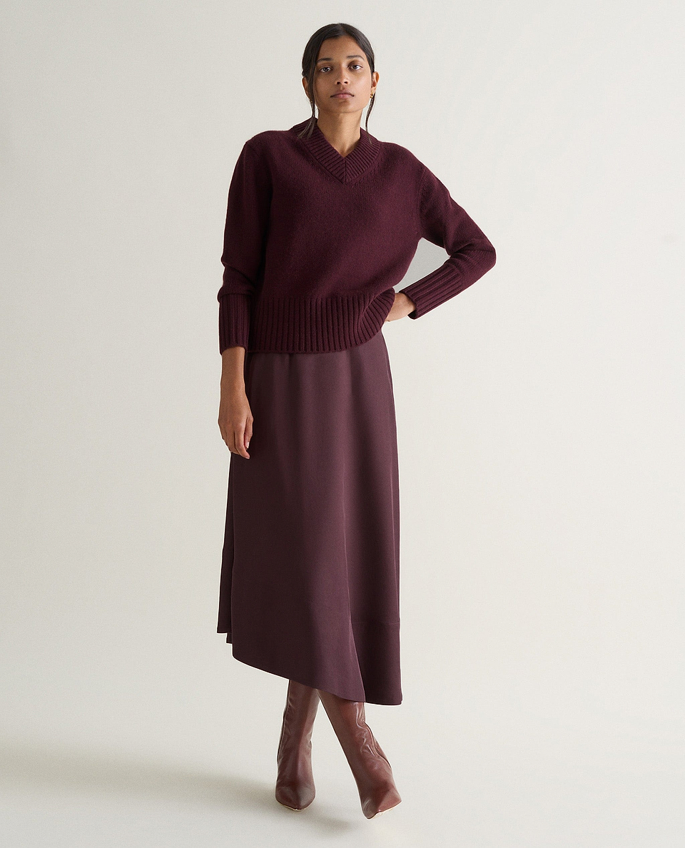Women's NAIA™ Asymmetric Skirt - Midnight Plum