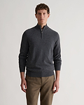 Men's Finest Cashmere 1/4 Zip Jumper - Graphite