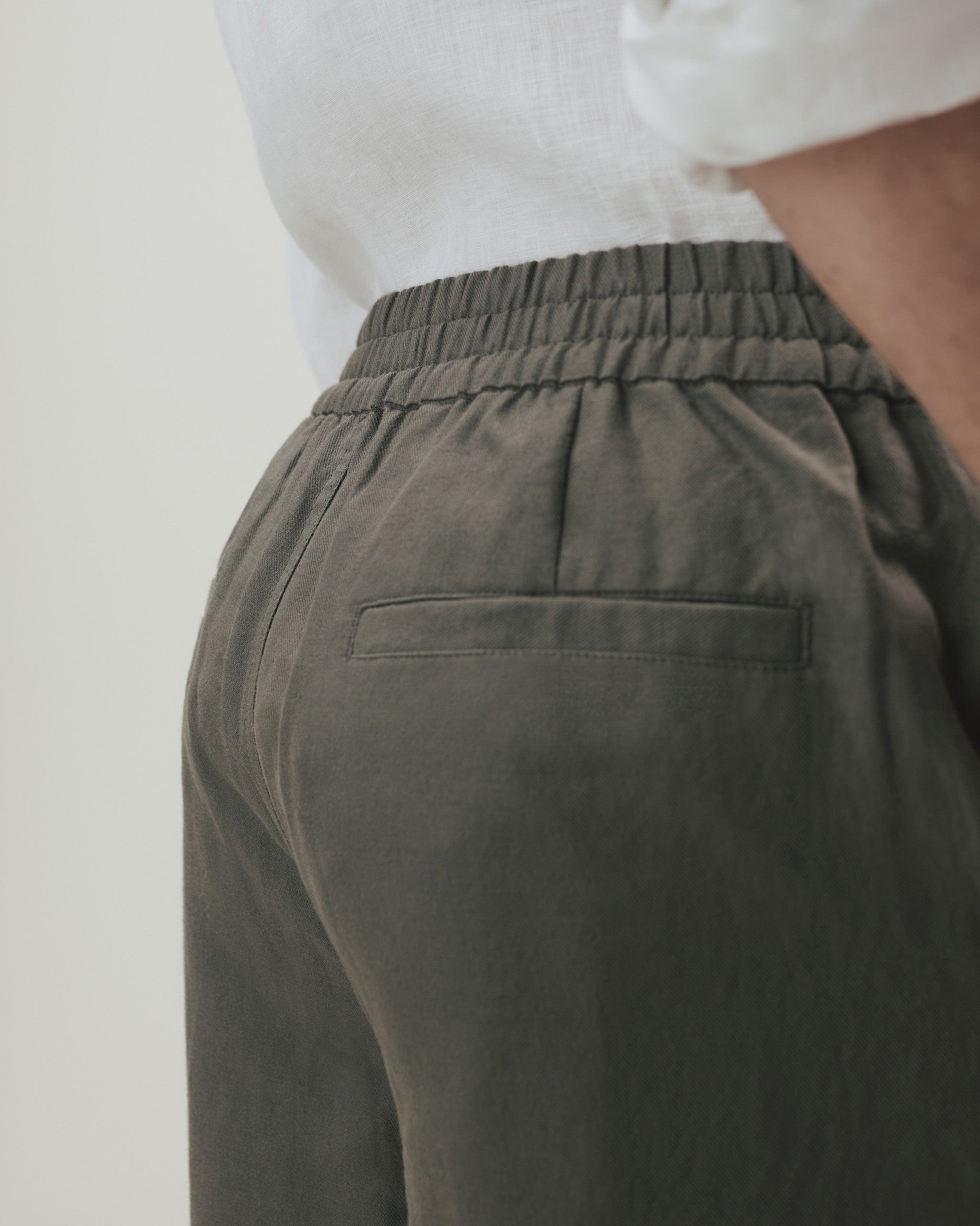 Men's All Rounder French Linen Trouser - Khaki