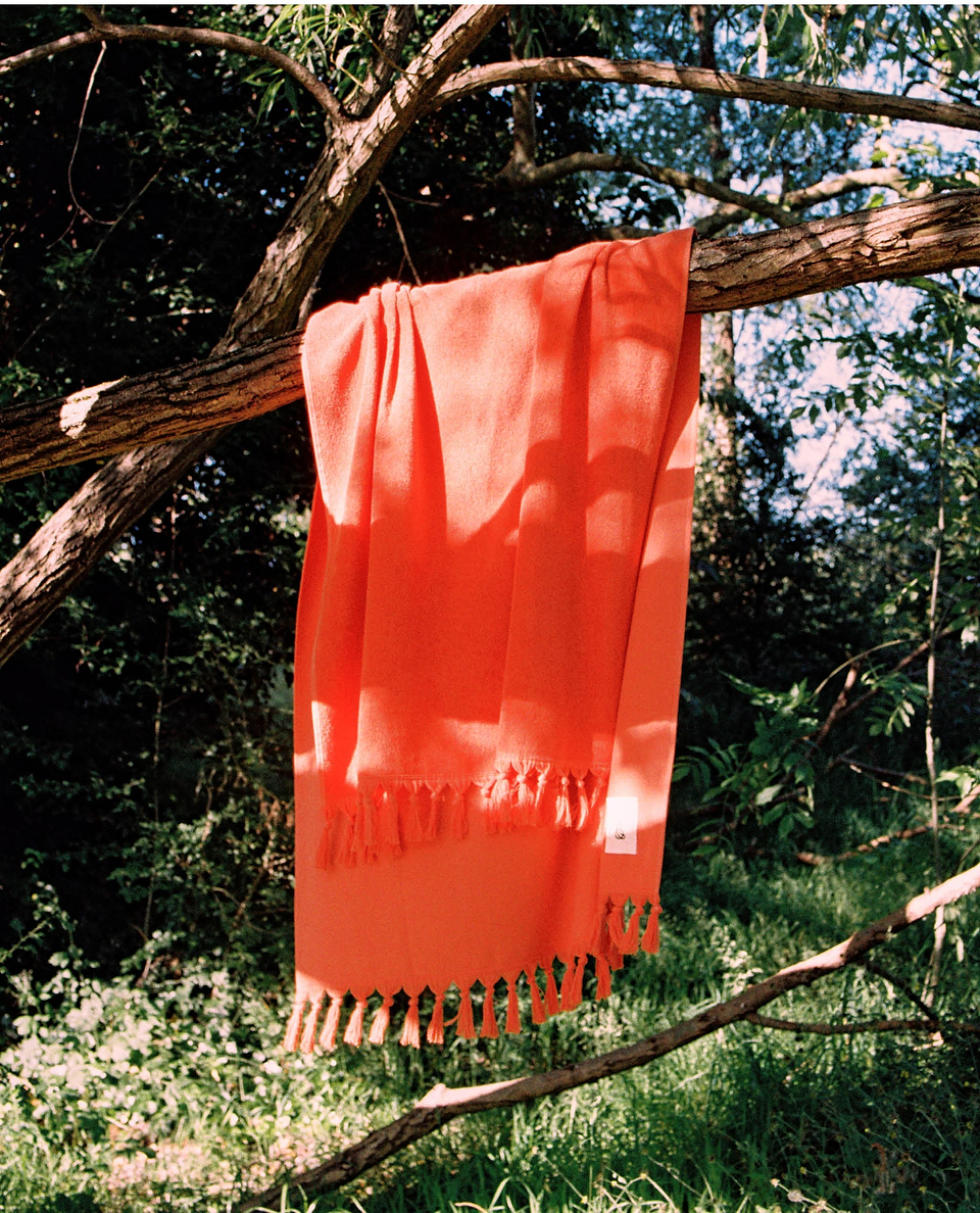 Hammam Beach Towel - Coral Red